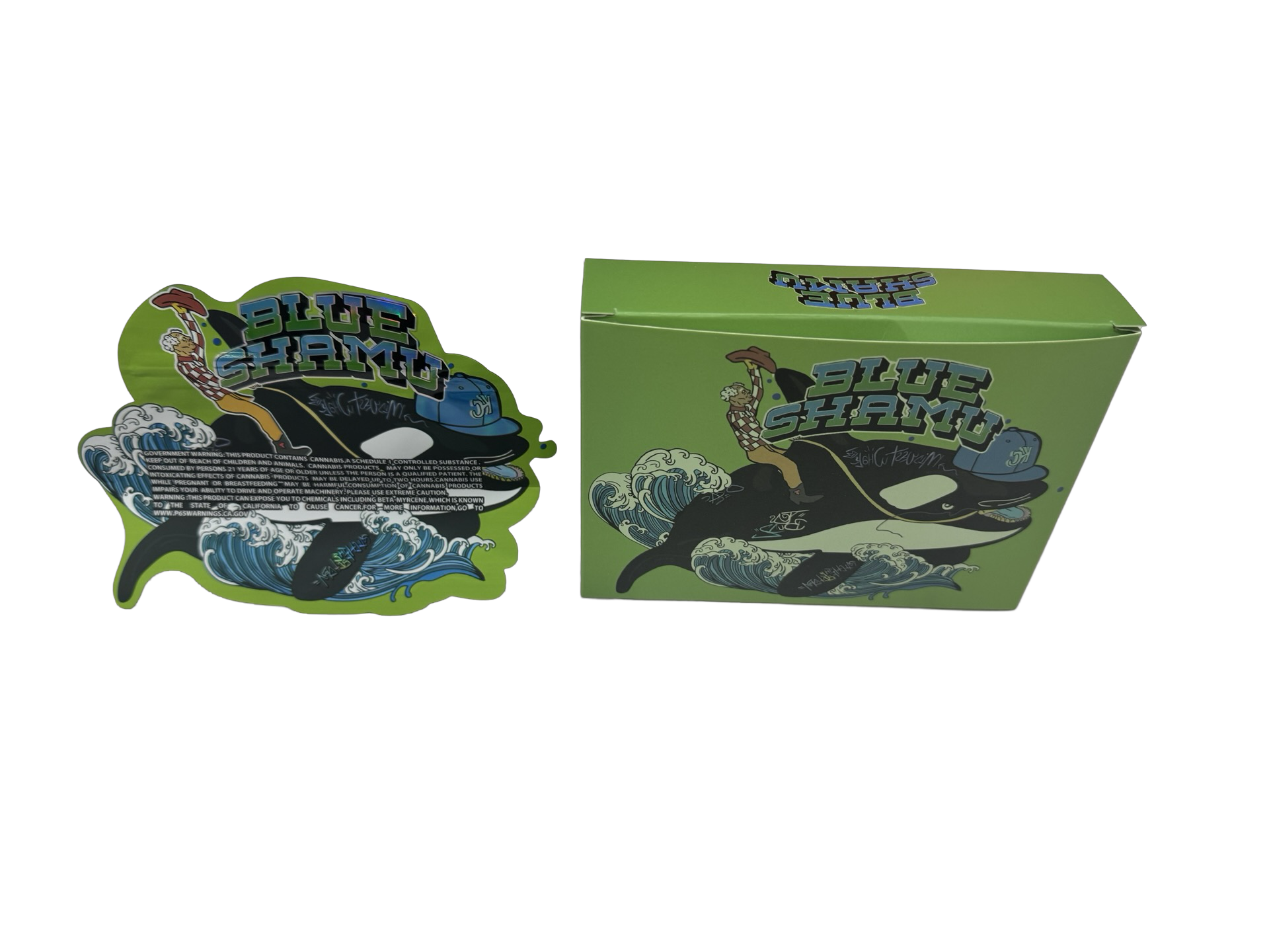 Blue Shamu 3.5g Mylar Bags & Boxes Teds Budz