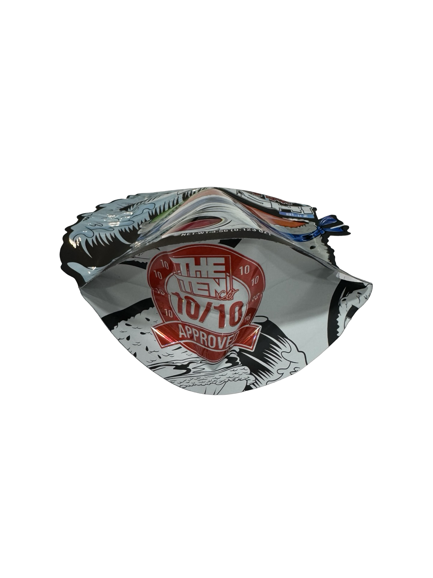 Blue Zushi Version 4 Mylar Bags 3 5G The Ten Co — 3.5g pre‑printed mylar bag — front
