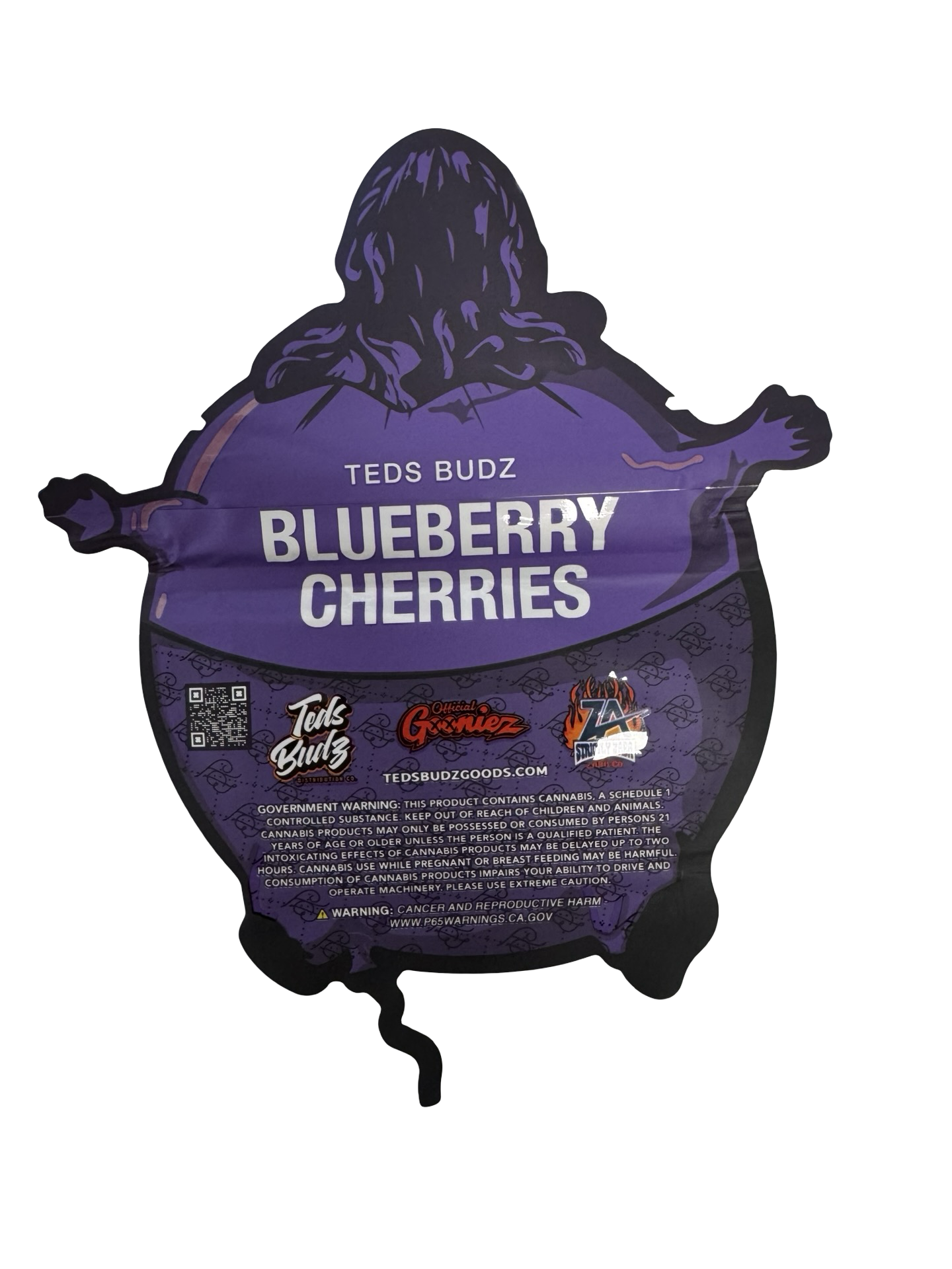 Blueberry Cherries 3.5g Mylar Bags Teds Budz back