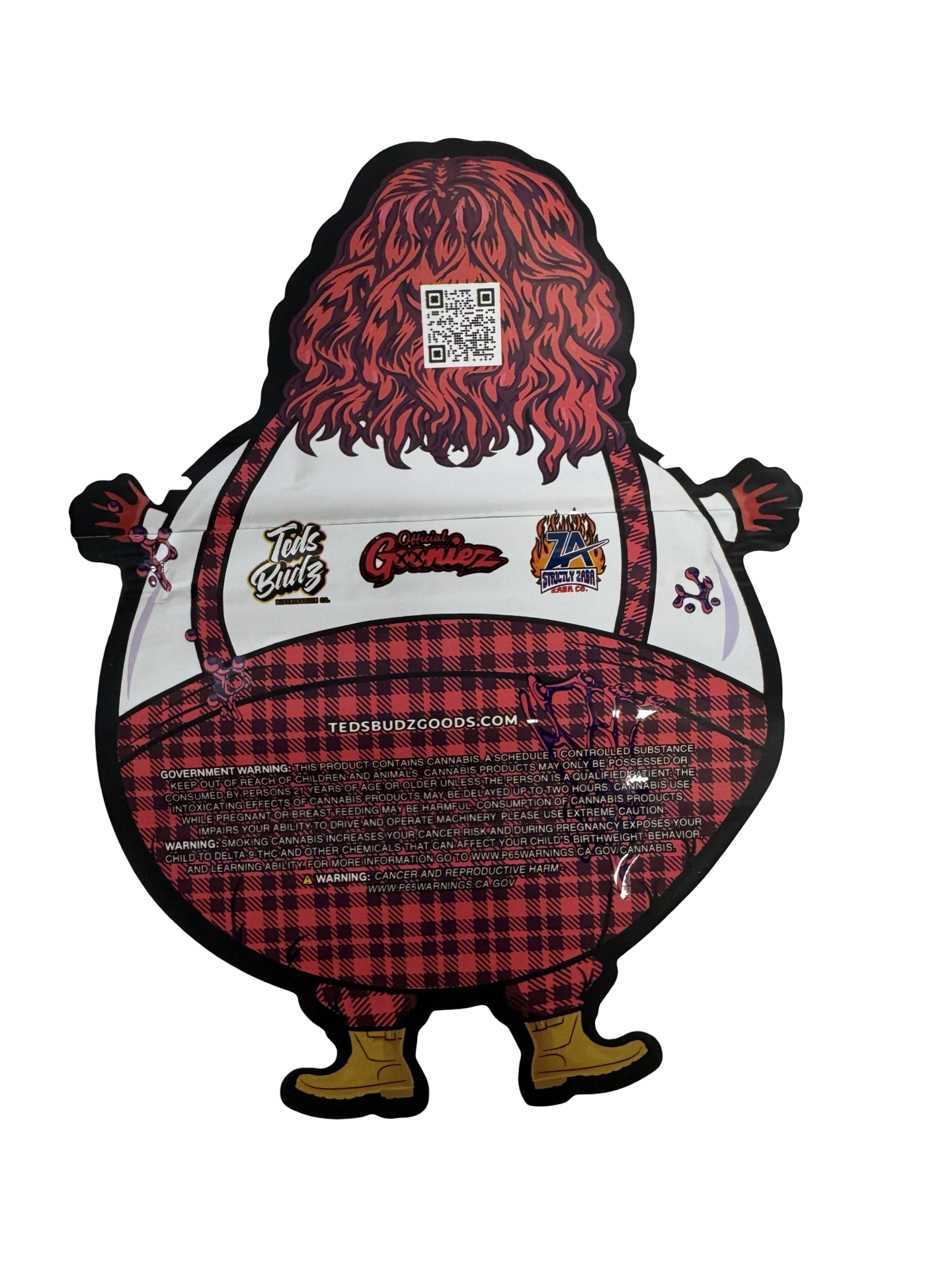 Boysenberry Cherries 3.5g Mylar Bags Teds Budz back