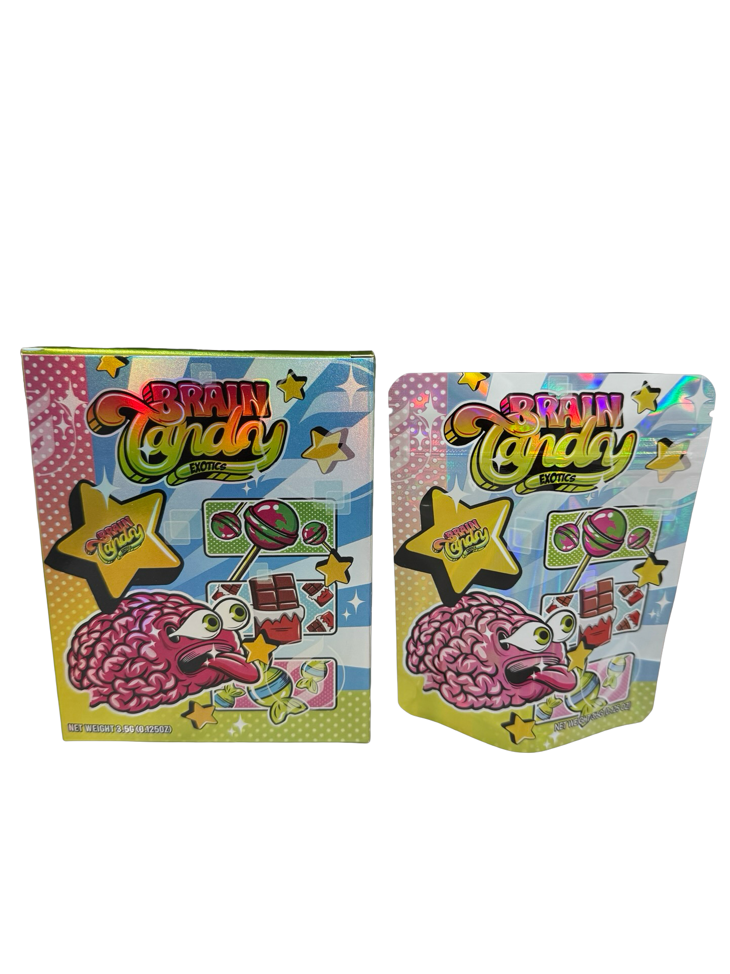 Brain Candy Exotics 3.5g Mylar Bags & Boxes Brain Candy Exotics