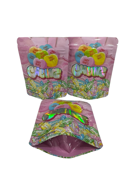 Candy Hearts Mylar Bags 3.5g Chewz