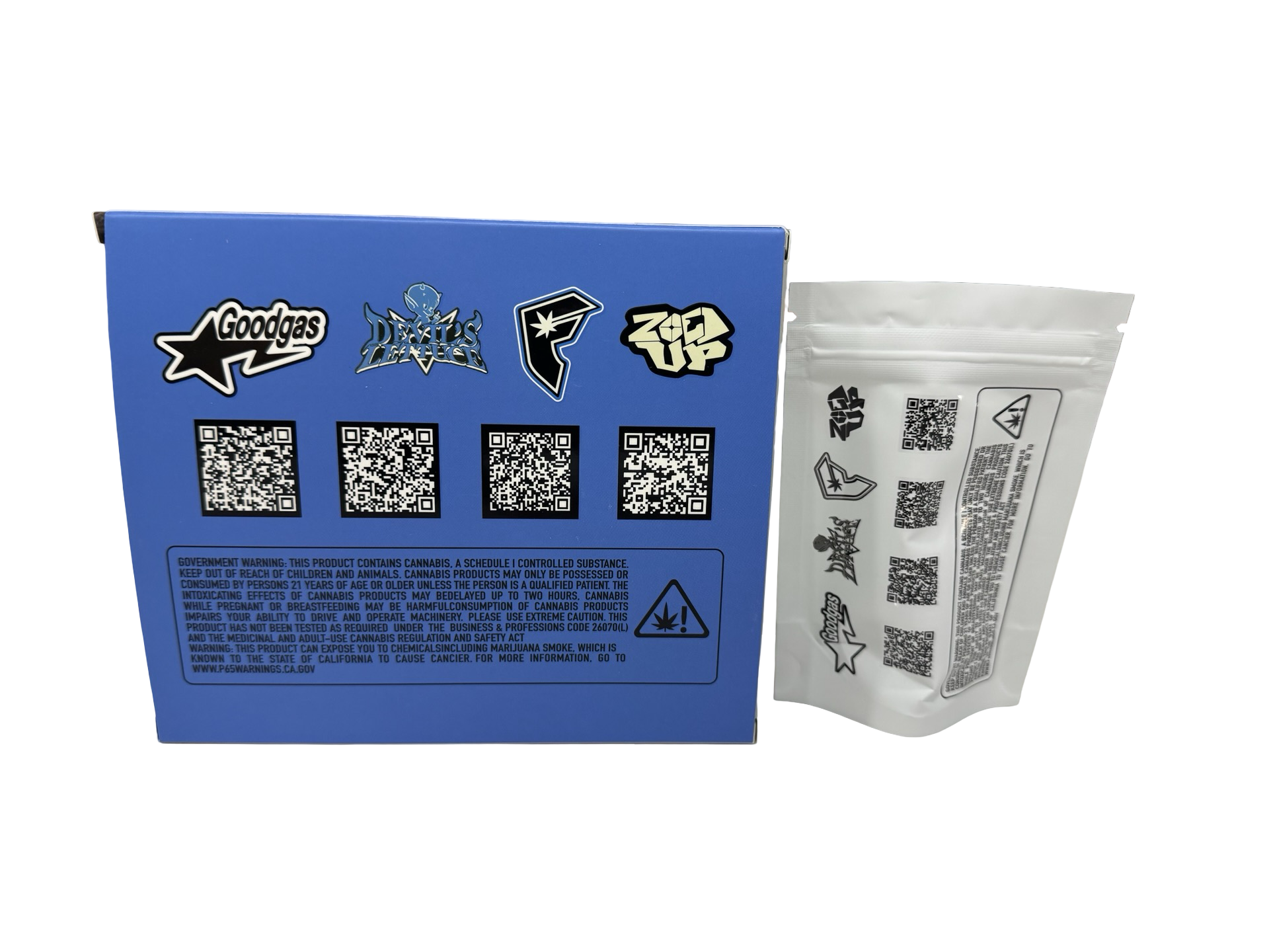 Chaze 3.5g Goodgas Mylar Bags & Boxes back