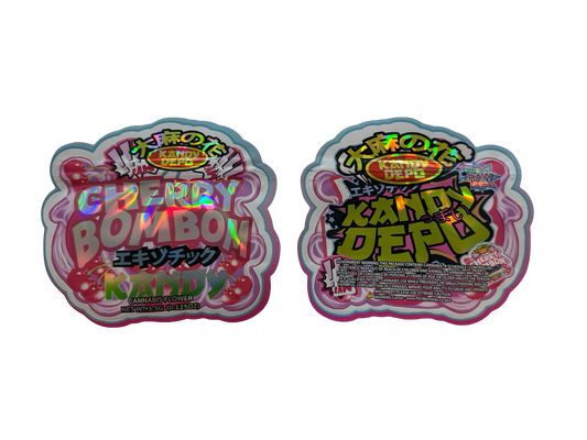 Cherry Bombom Kandy Mylar Bags 3.5g Kandy Depo