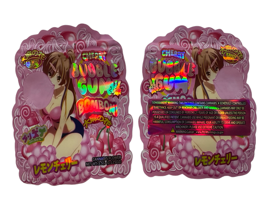 Cherry Bubblegum Bombom Mylar Bags 3.5g Kandy Depo