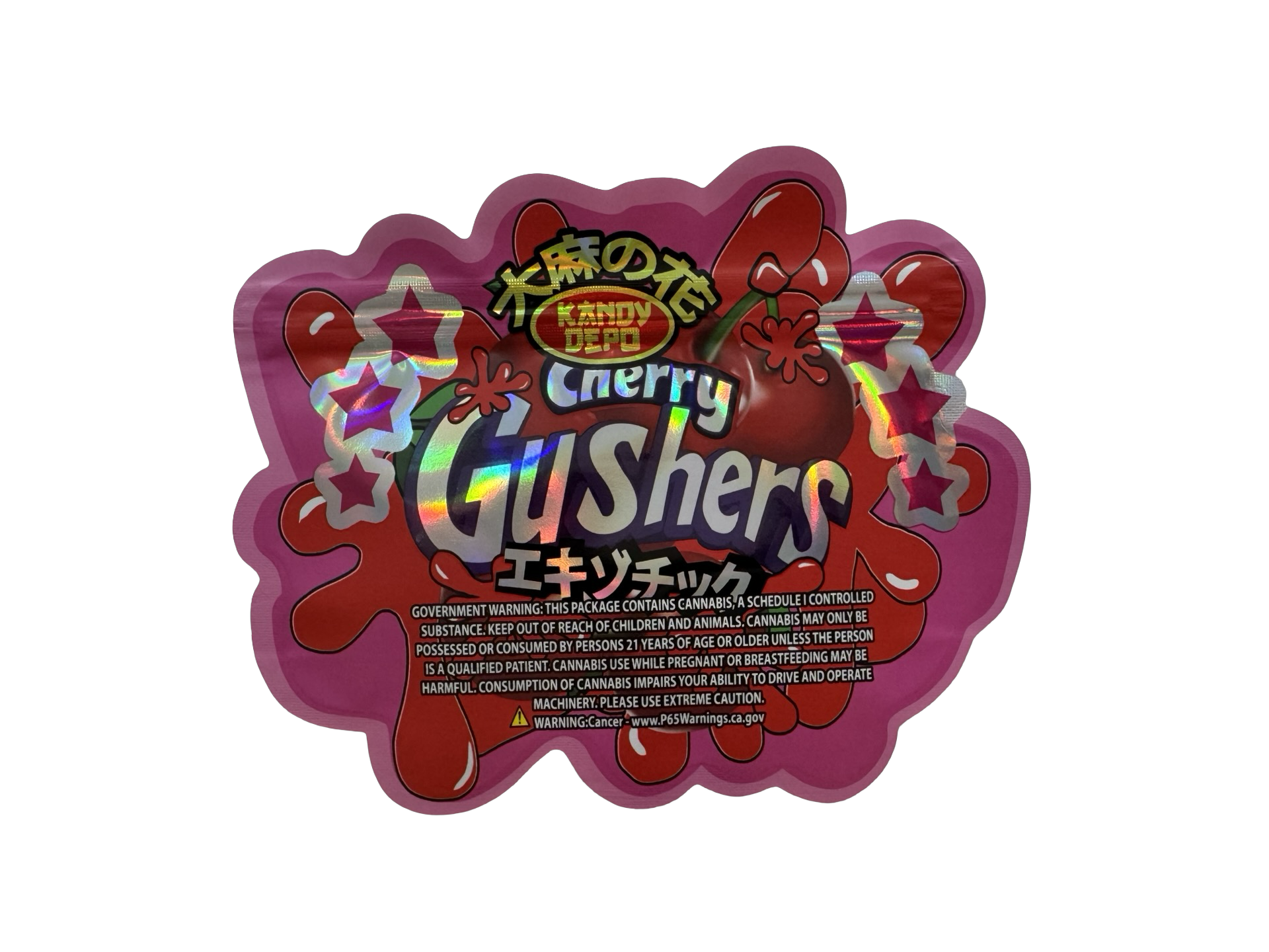 Cherry Gusherz Mylar Bags 3.5g Kandy Depo