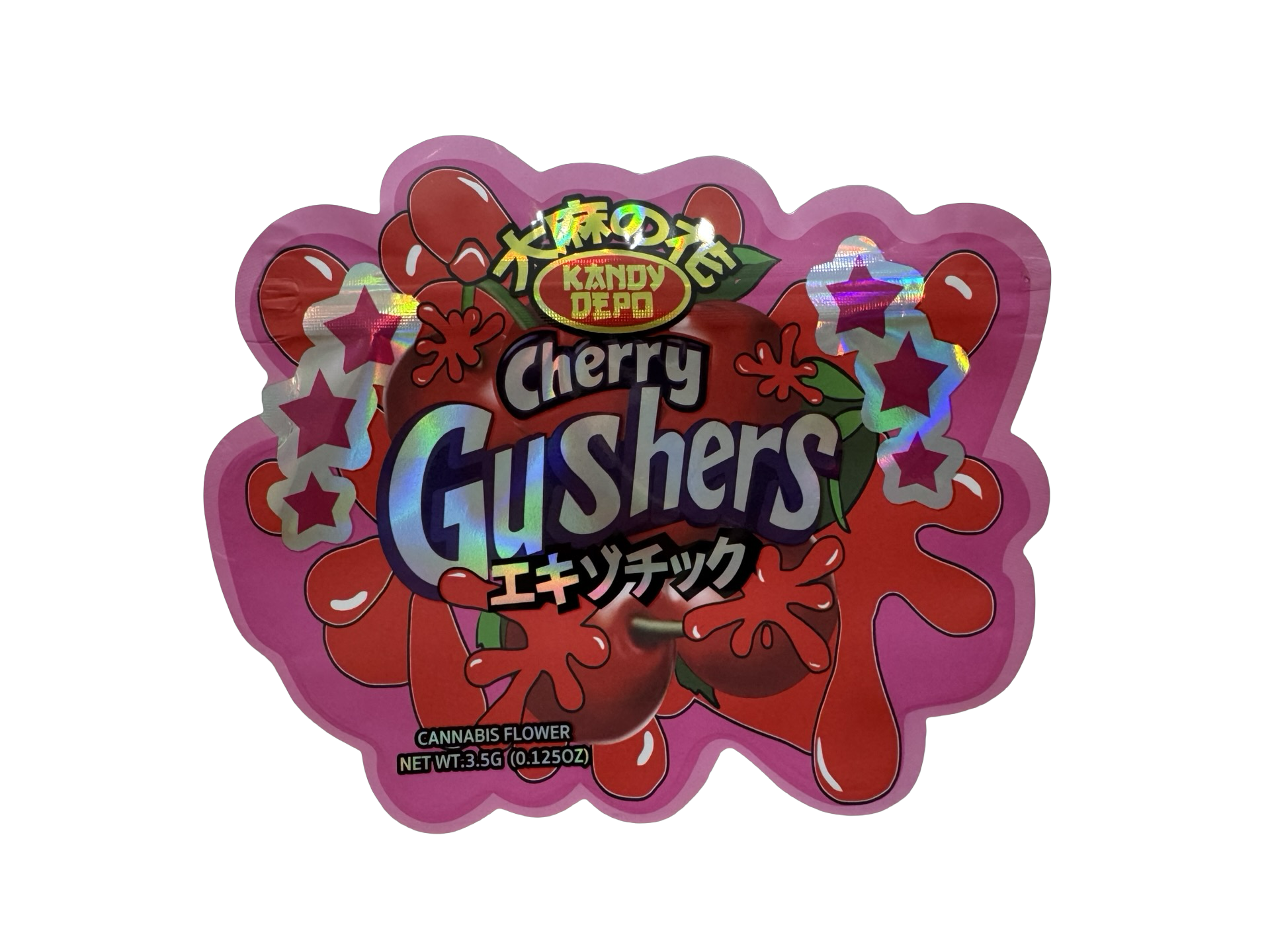 Cherry Gusherz Mylar Bags 3.5g Kandy Depo