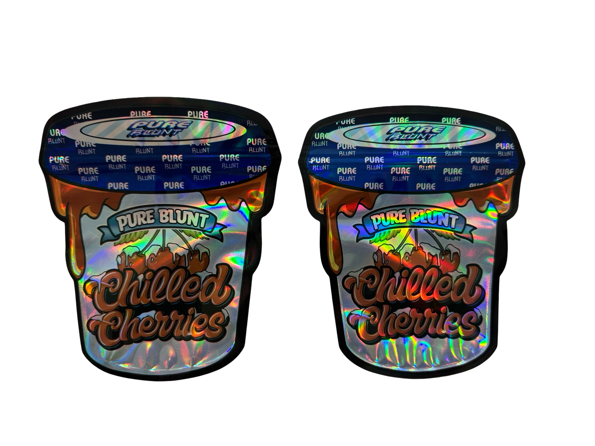 Chilled Cherries Mylar Bags 3.5g Pure Blunt (Only $0.21 Each) — 3.5g pre‑printed mylar bag — front