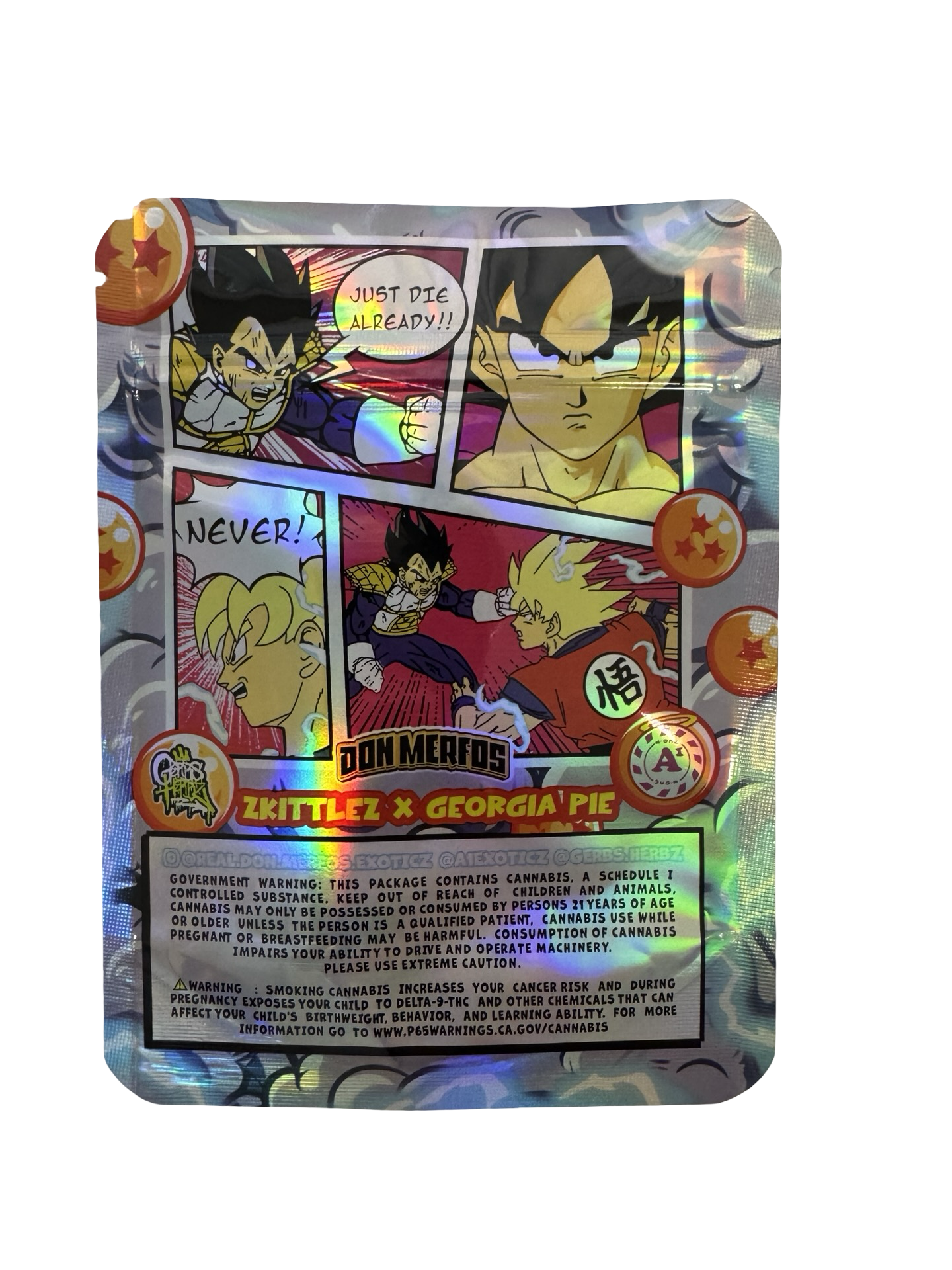 Duraznoz (Georgia Pie) 3.5g Mylar Bags Don Merfos back