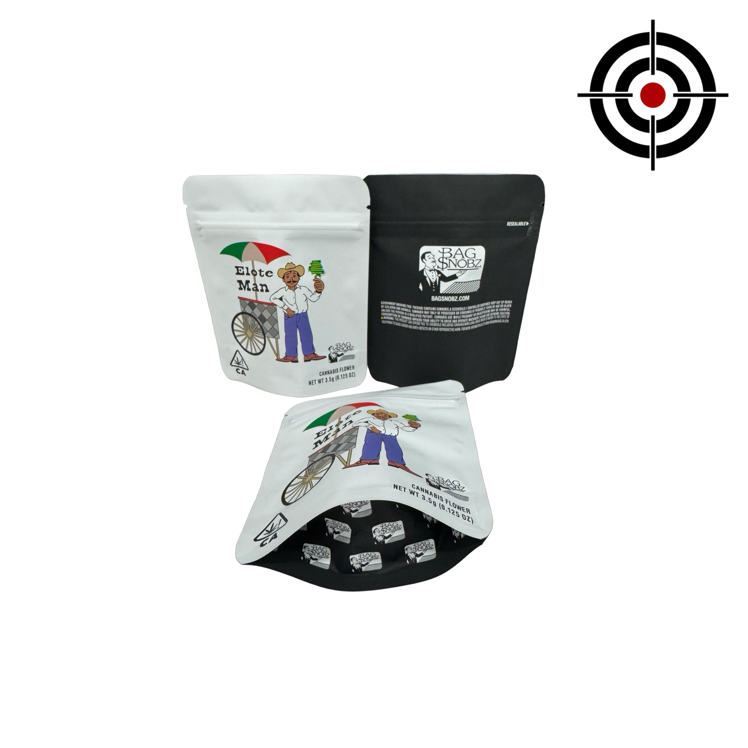 Elote Man Mylar Bags 3.5g Bag Snobz