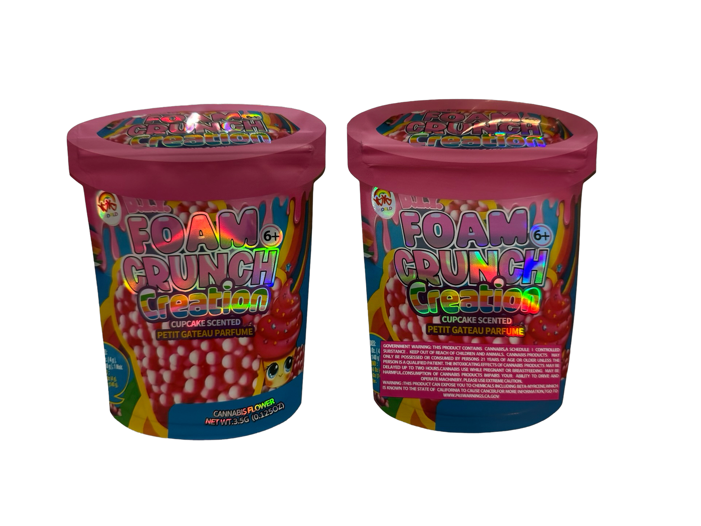 Foam Crunch Mylar Bags 3.5g