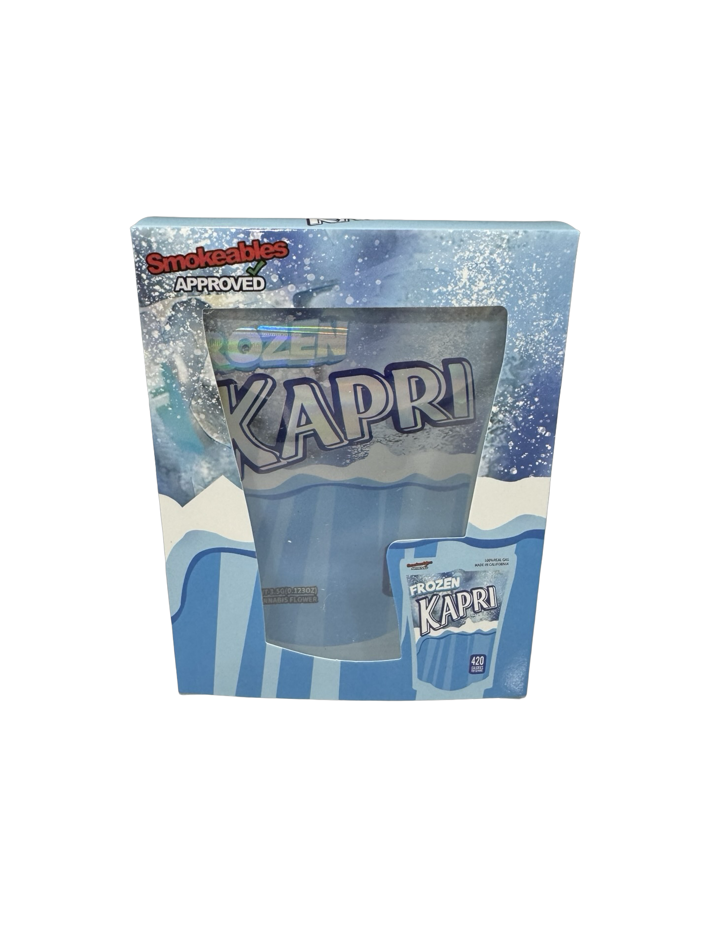 Frozen Kapri 3.5g Mylar Bags & Boxes High Tolerance front