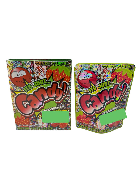 Strawberry Zour Punch 3.5g Mylar Bags & Boxes Candy Cartel