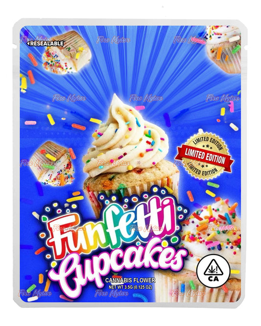 Funfetti Cupcakes Customizable Mylar Bags