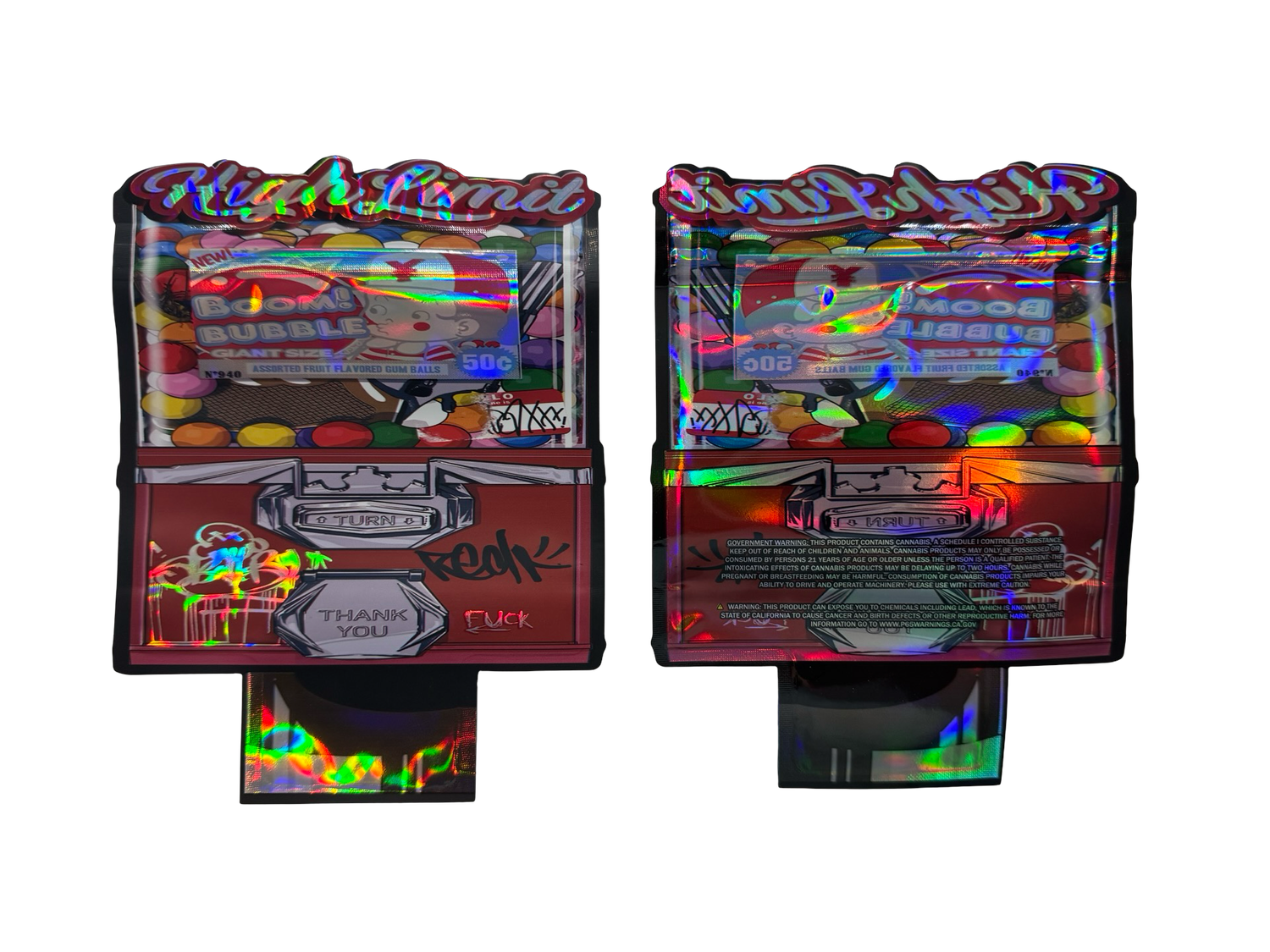 Gum Balls Mylar Bags 3.5g High Limit