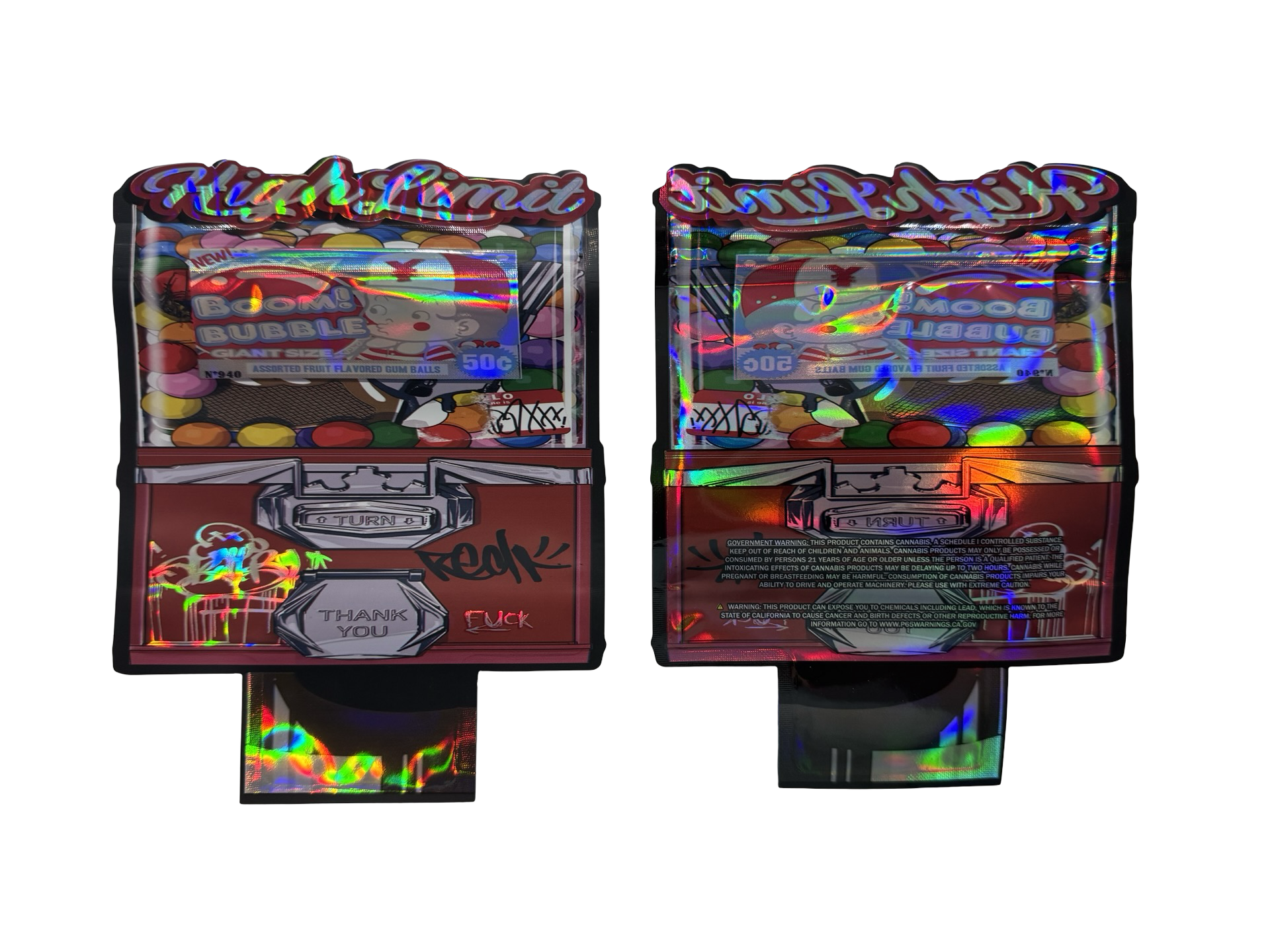 Gum Balls Mylar Bags 3.5g High Limit