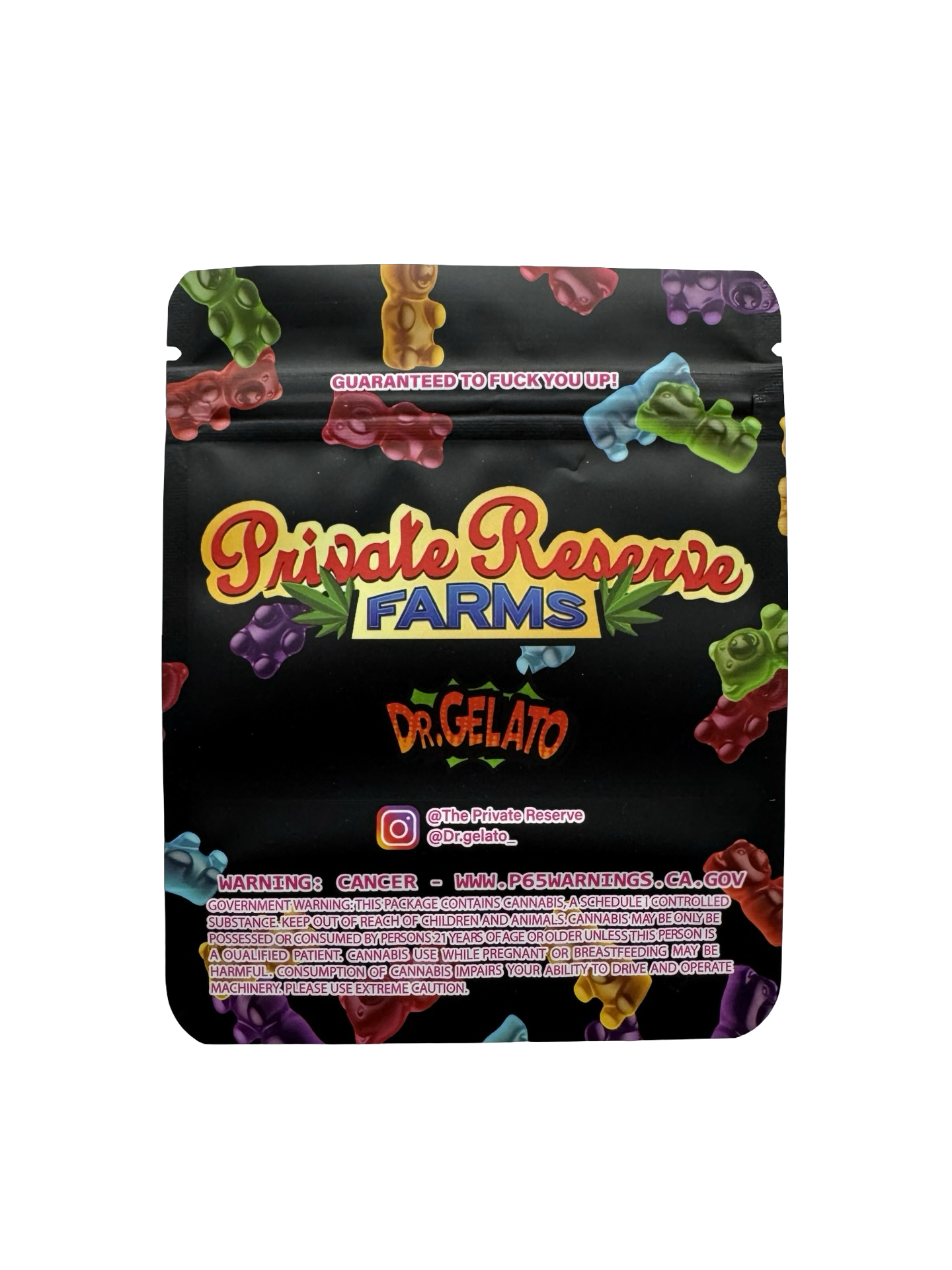 Gummy Bearz Mylar Bags 3.5g Private Reserve Farms