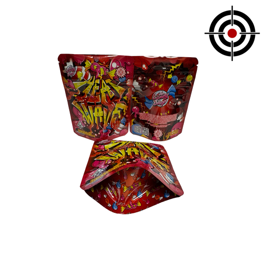 Heatwave Mylar Bags 3.5g The Candy Shop - front, back and gusset