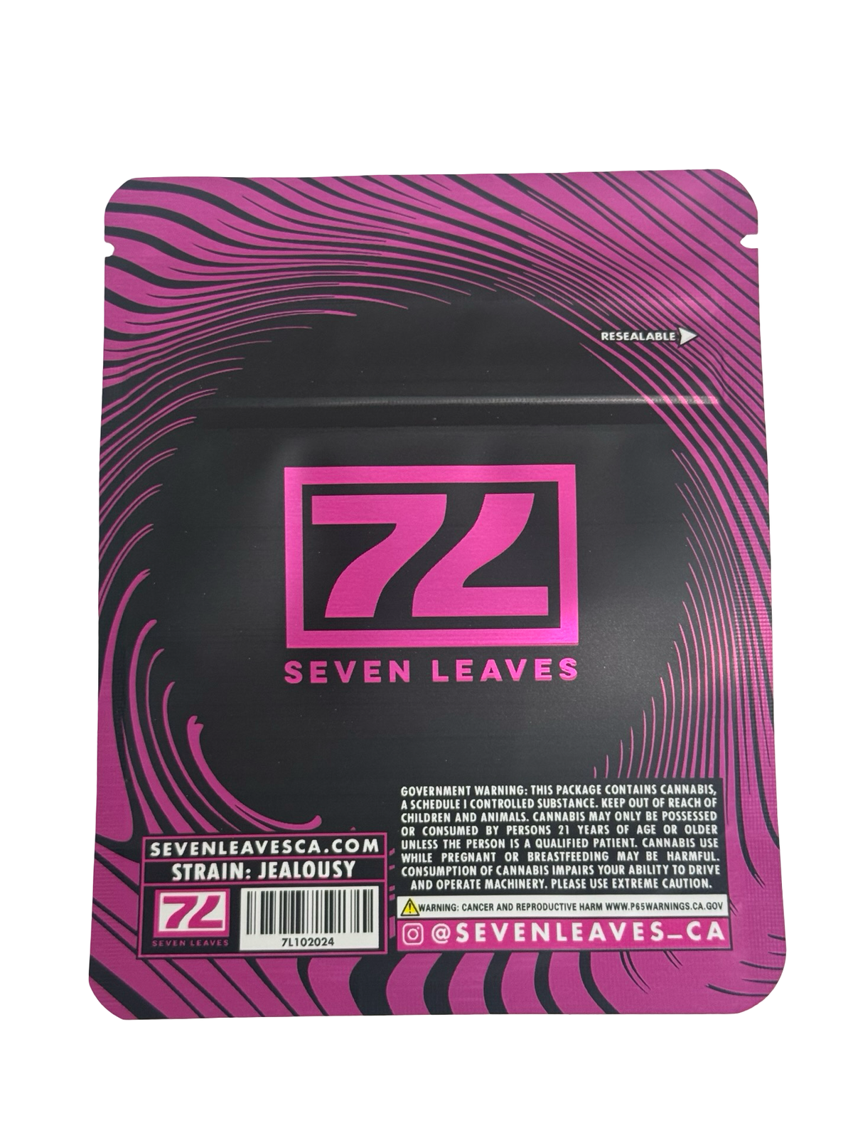 Jealousy 3.5g Mylar Bags | Seven Leaves – Fire Mylar