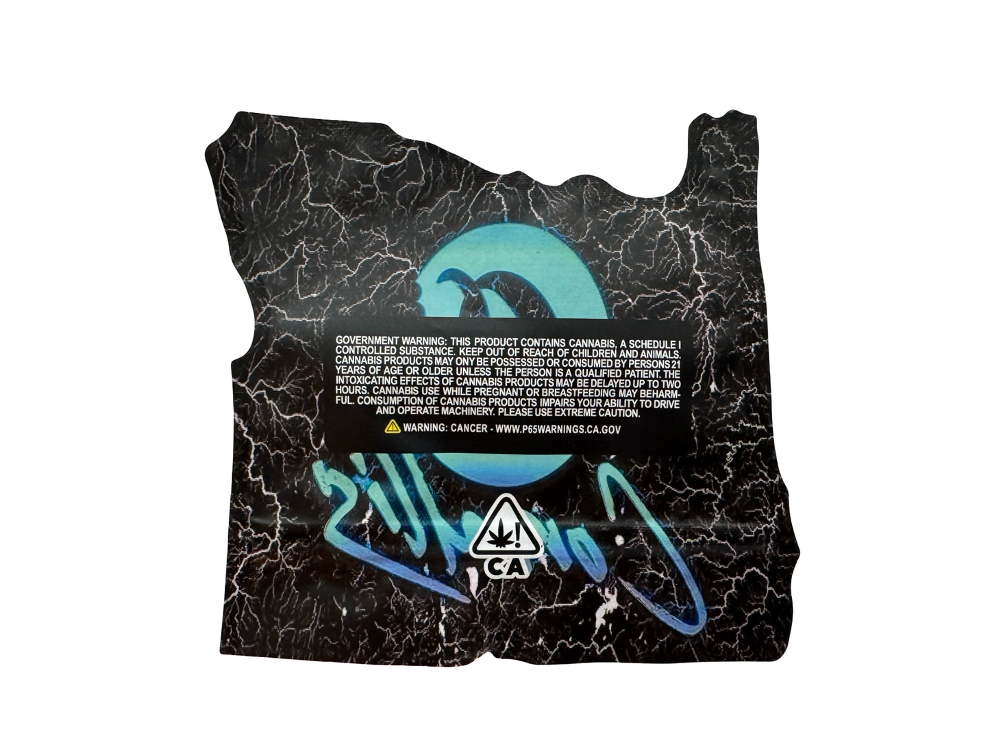 Cookies Corvallis 3.5g mylar bag — back view — matte mylar bag with resealable zipper