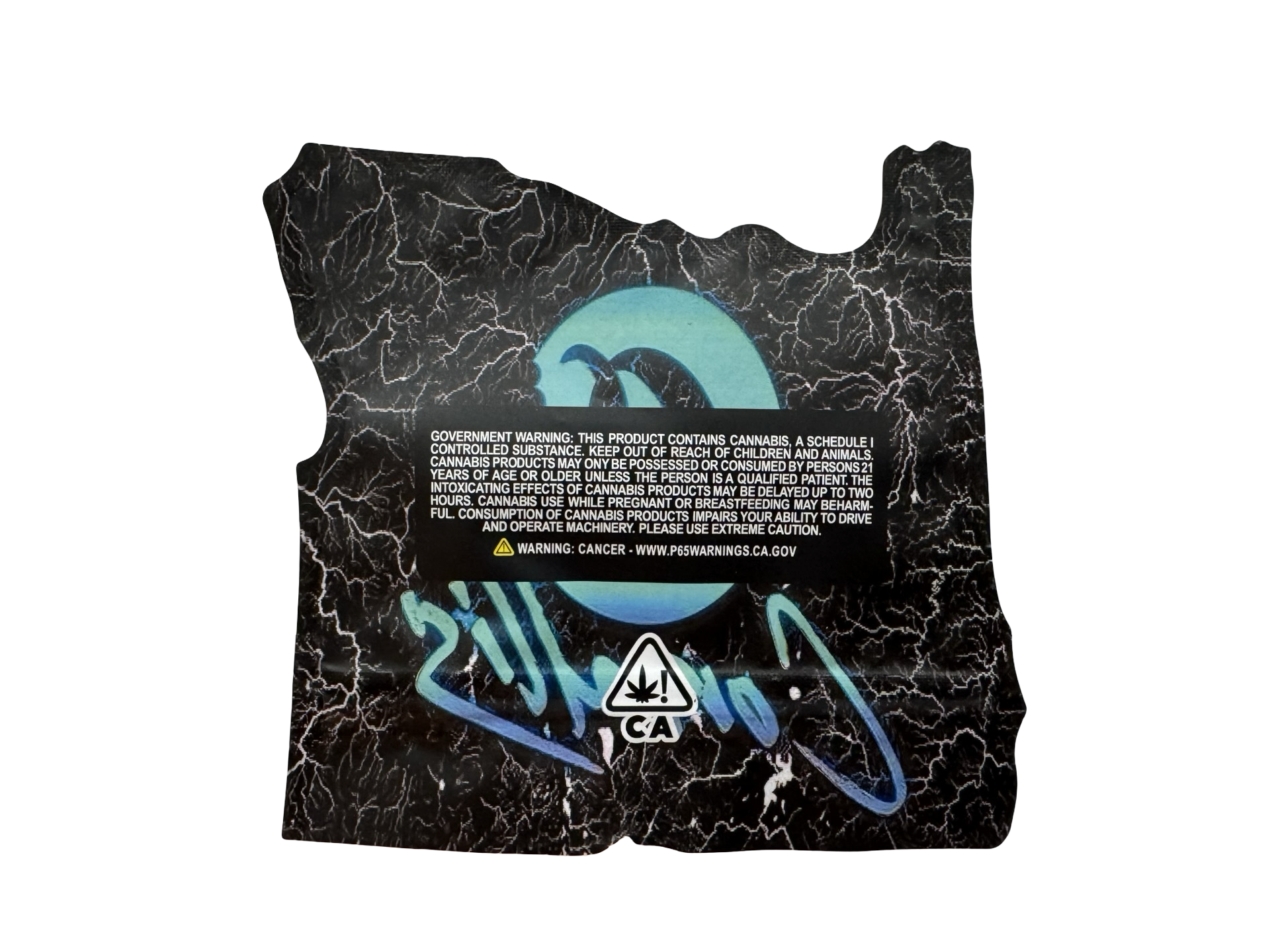 Cookies Corvallis 3.5g mylar bag — back view — matte mylar bag with resealable zipper
