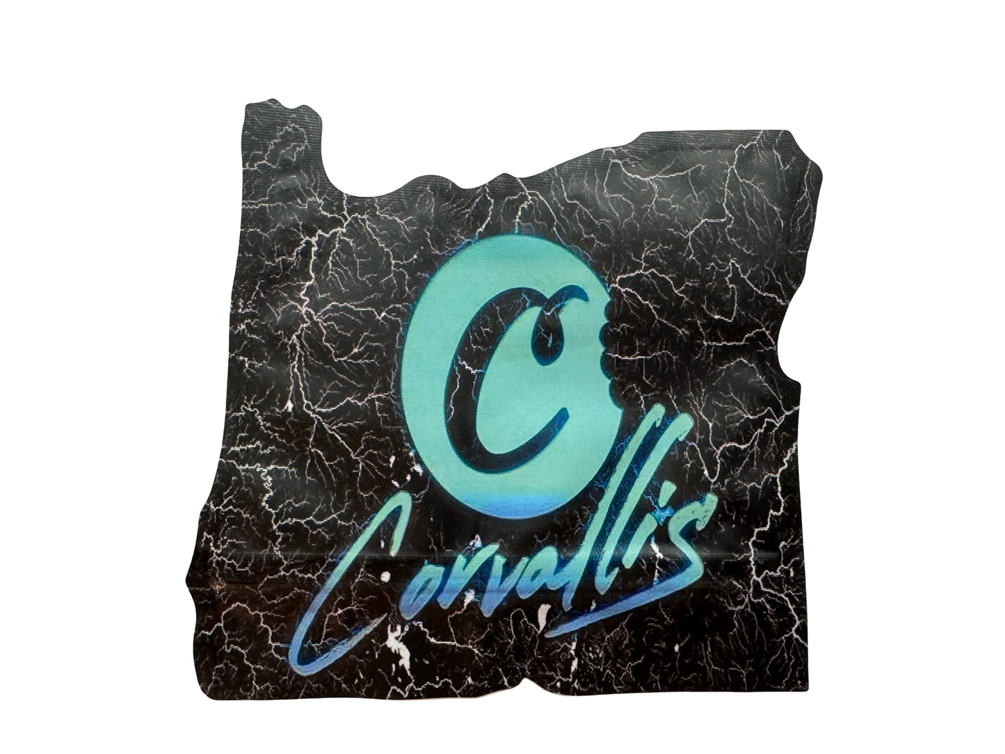 Cookies Corvallis 3.5g mylar bag — front view — matte mylar bag with resealable zipper