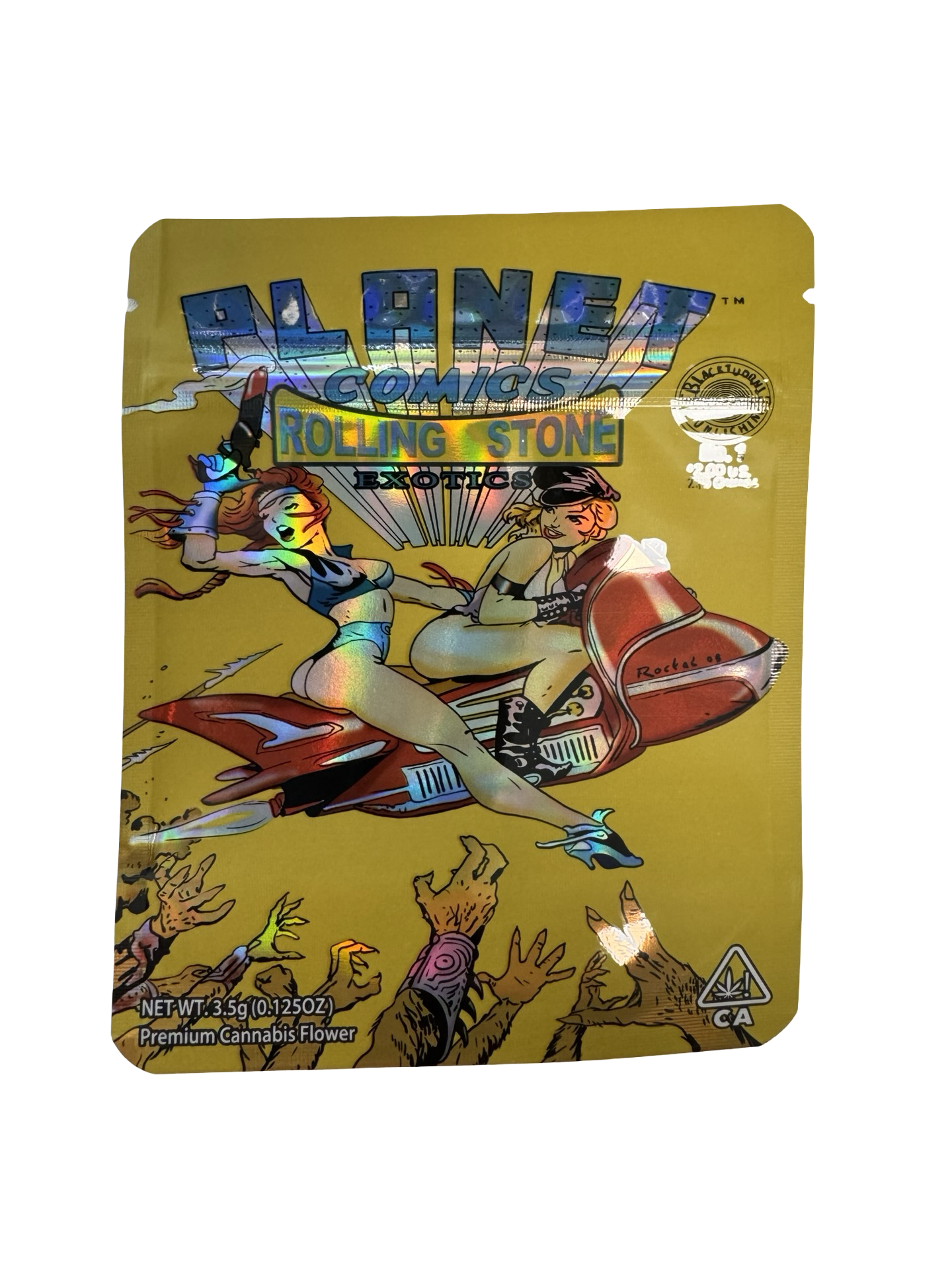 Planet Comics 3.5g Mylar Bags Rolling Stone Exotics ($0.09 per bag)