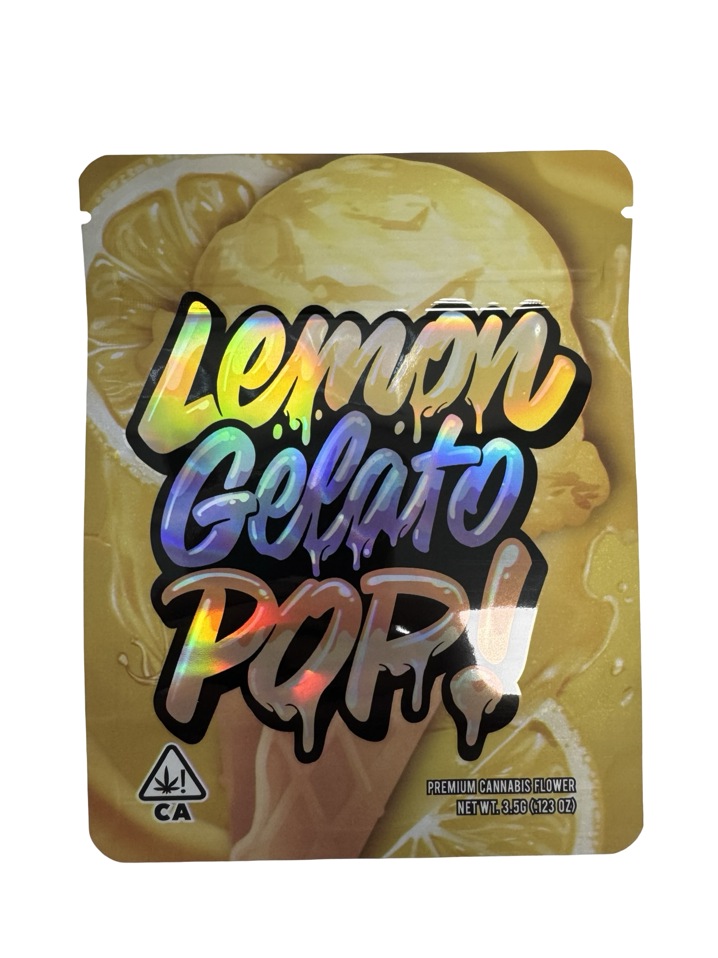 Lemon Gelato Pop Mylar Bags 3.5g Dubz Garden