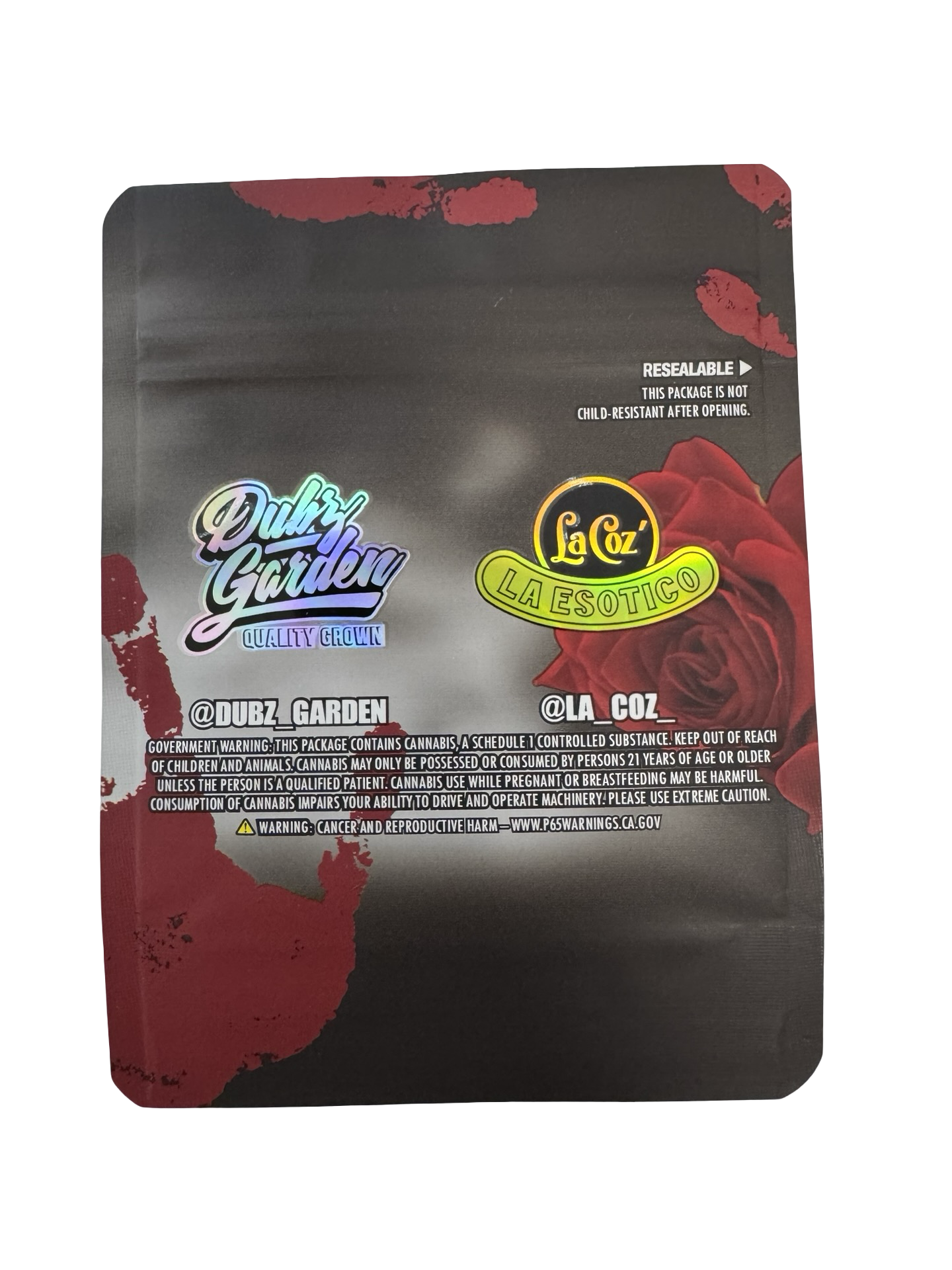 Omerta Mylar Bags 3.5g Dubz Garden