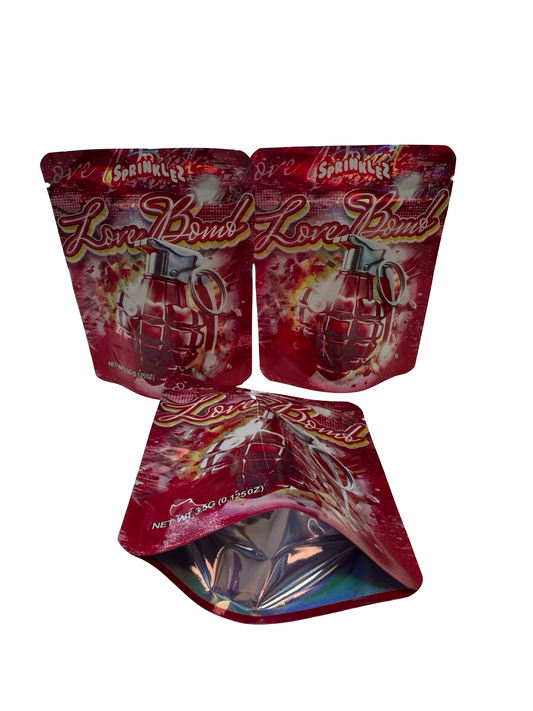 Love Bomb 3.5g Mylar Bags Sprinklez ($0.09 per bag)