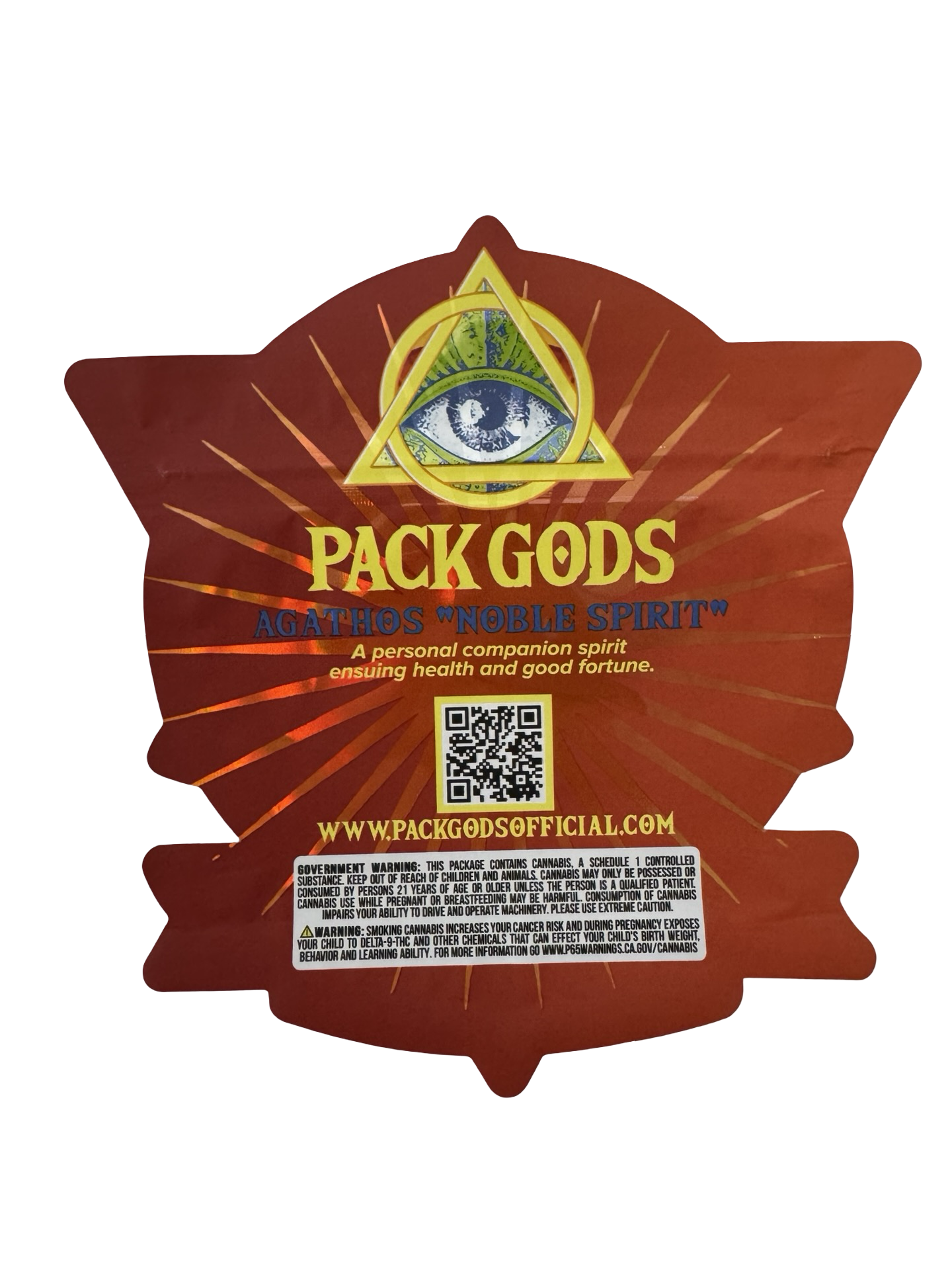 Agathos 3.5g Mylar Bags Pack Gods - Fire Mylar  