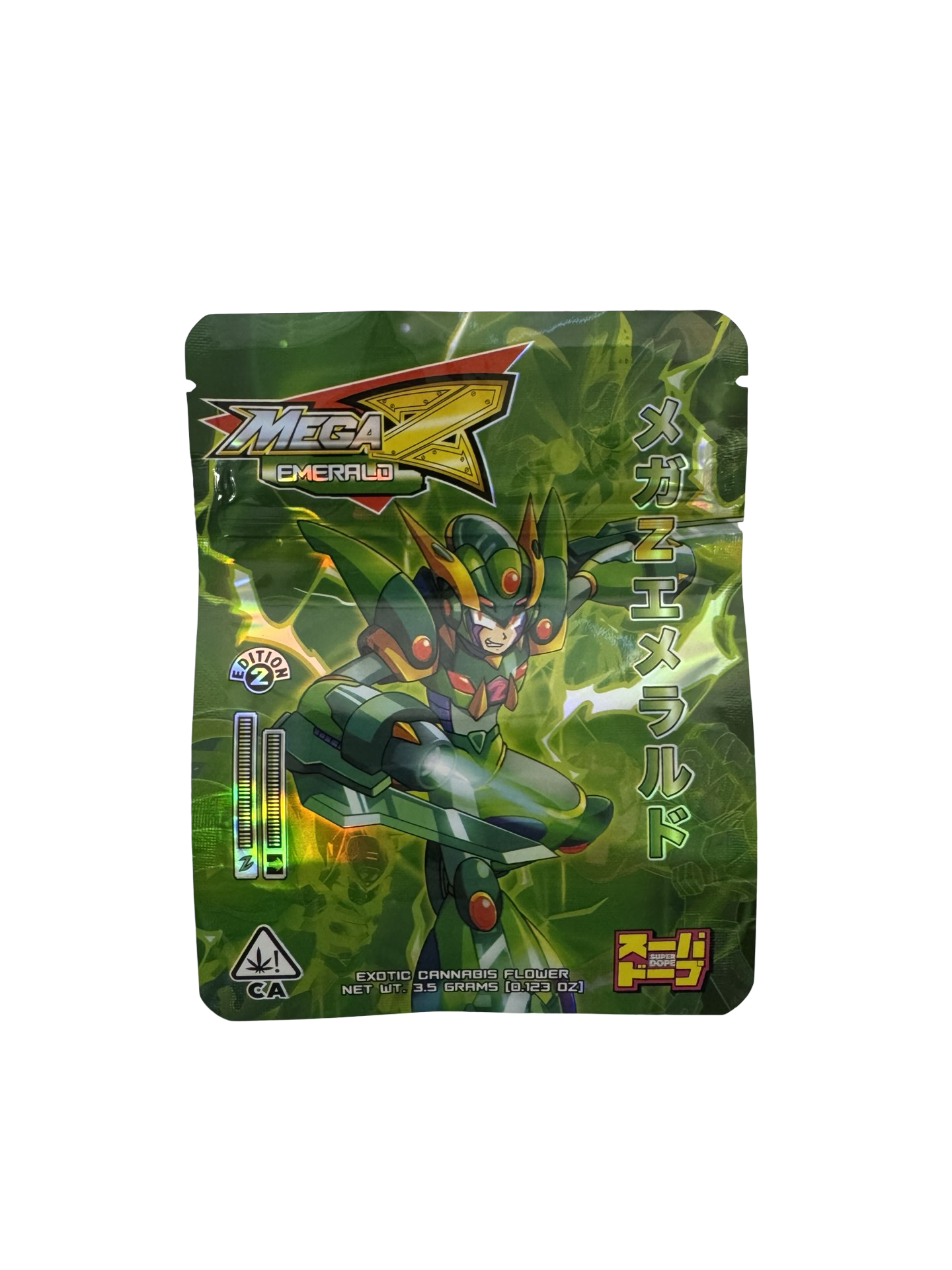 Mega Z Emerald Edition 2 Mylar Bags 3.5g Super Dope - Fire Mylar  