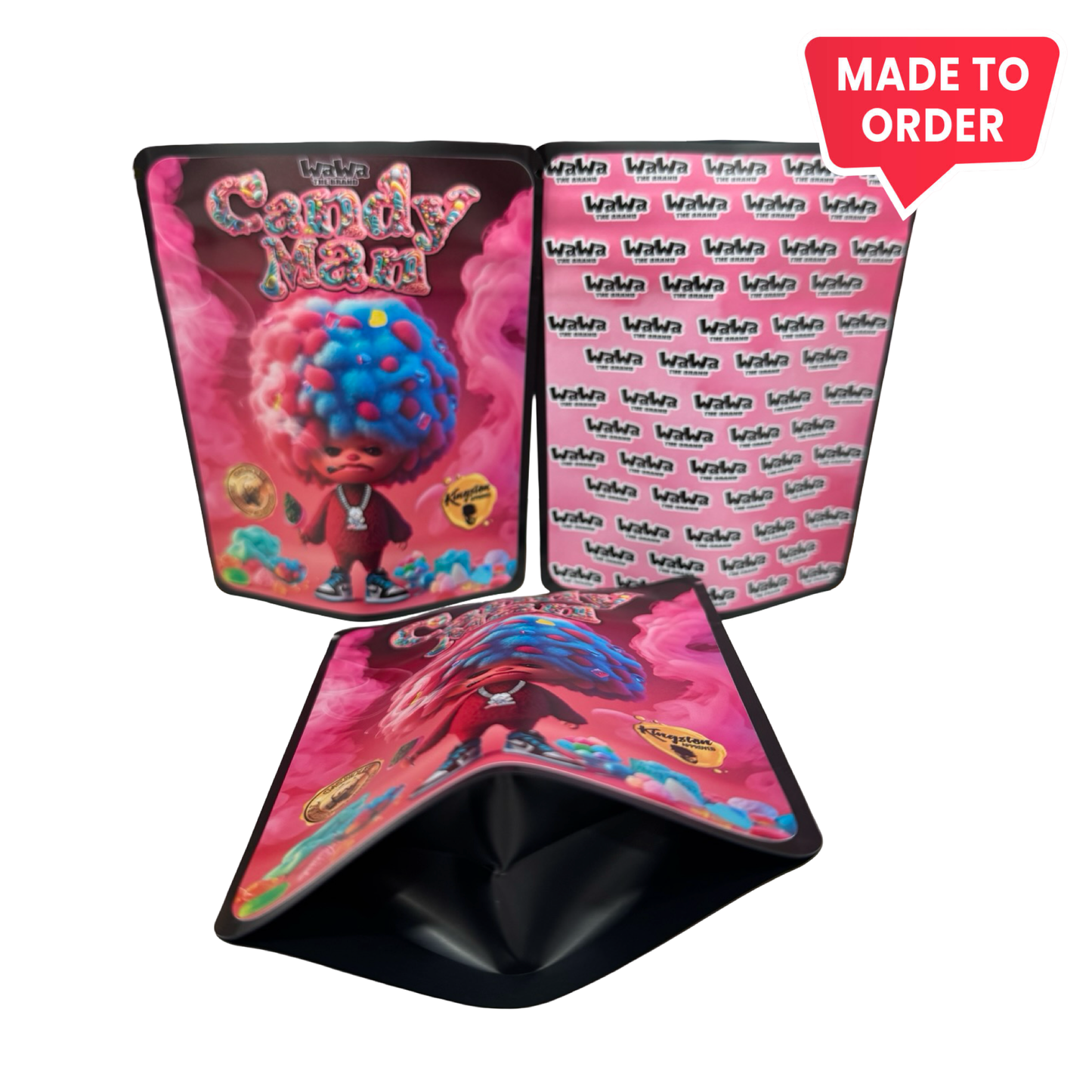 Candy Man Mylar Bags 3.5g Wawah - Fire Mylar  