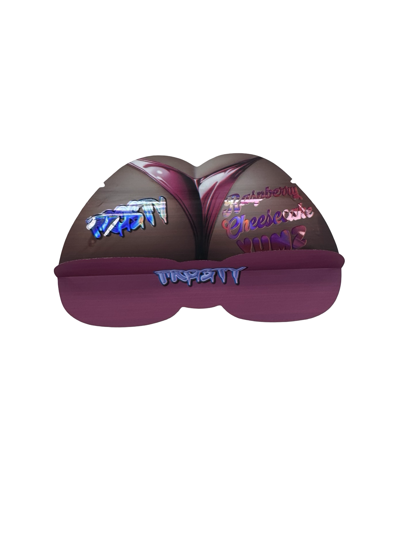 Raspberry Cheesecake Yumz Mylar Bags 3.5g Frosty (streaks) - Fire Mylar  