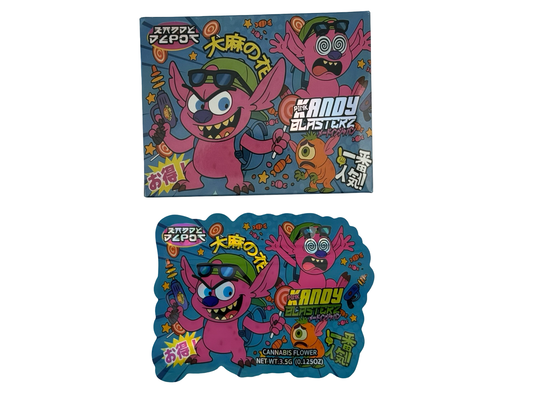 Pink Kandy Blasterz 3.5g Mylar Bags & Boxes Kandy Depo - Fire Mylar  