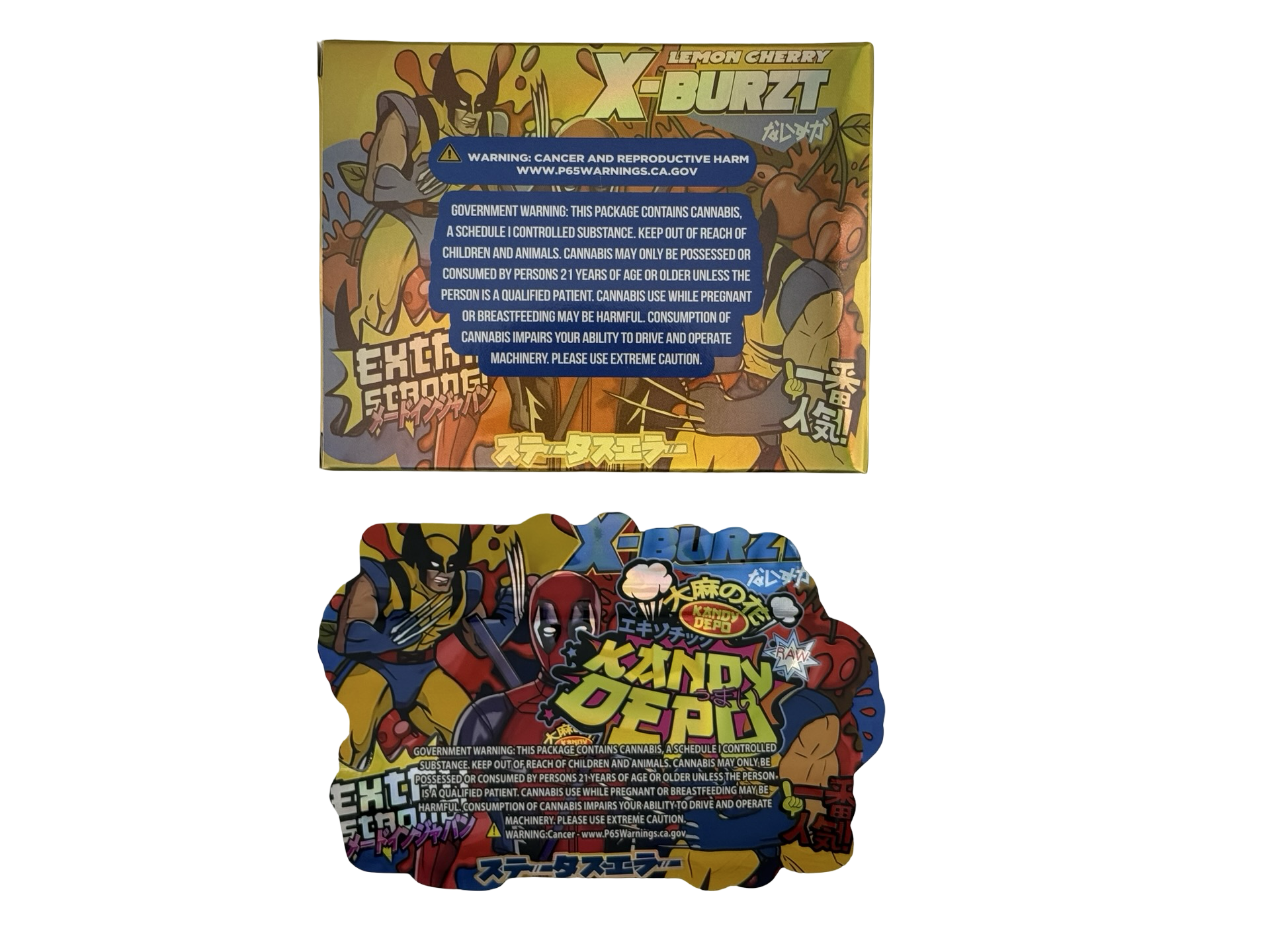 Lemon Cherry X-Burzt 3.5g Mylar Bags & Boxes Kandy Depo - Fire Mylar  