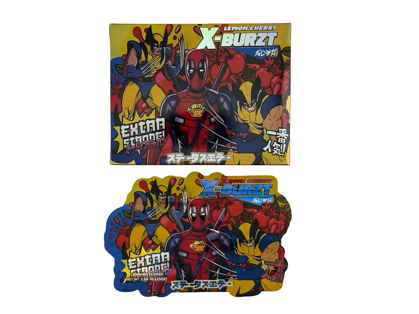 Lemon Cherry X-Burzt 3.5g Mylar Bags & Boxes Kandy Depo - Fire Mylar  