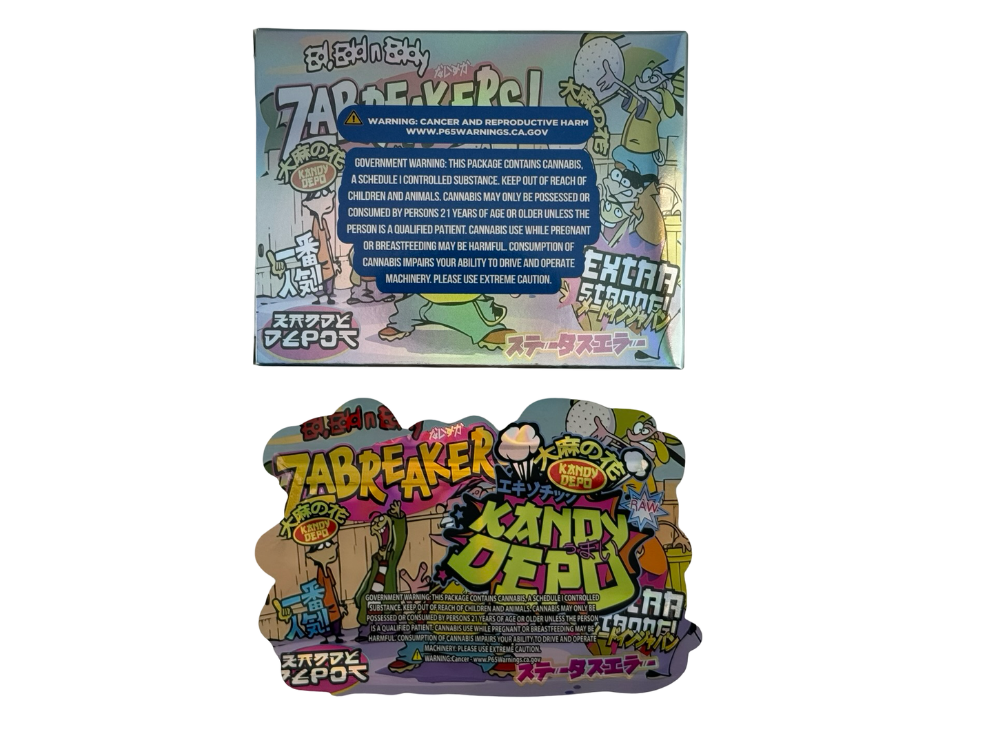 Zabreakers 3.5g Mylar Bags & Boxes Kandy Depo - Fire Mylar  