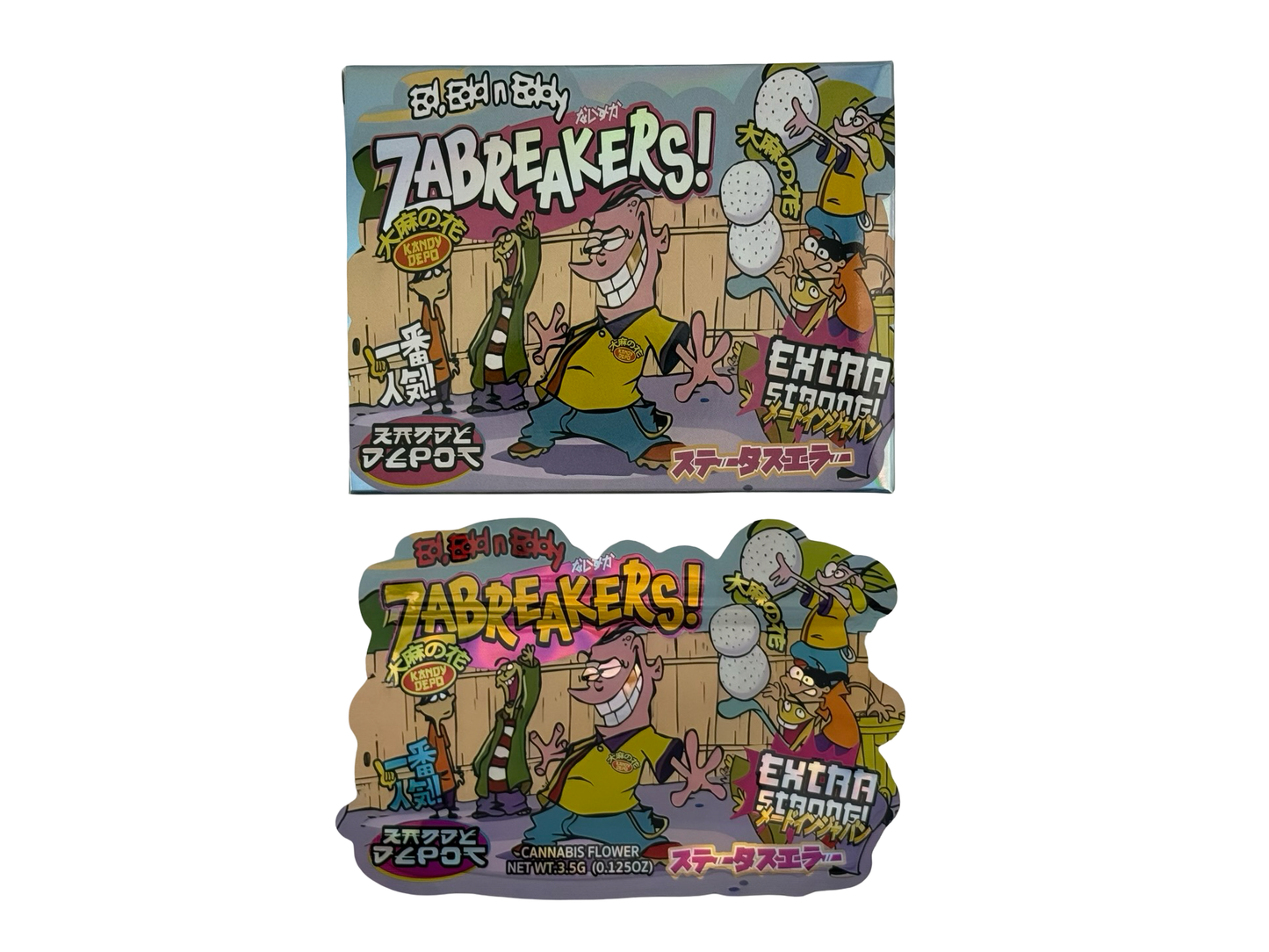 Zabreakers 3.5g Mylar Bags & Boxes Kandy Depo - Fire Mylar  