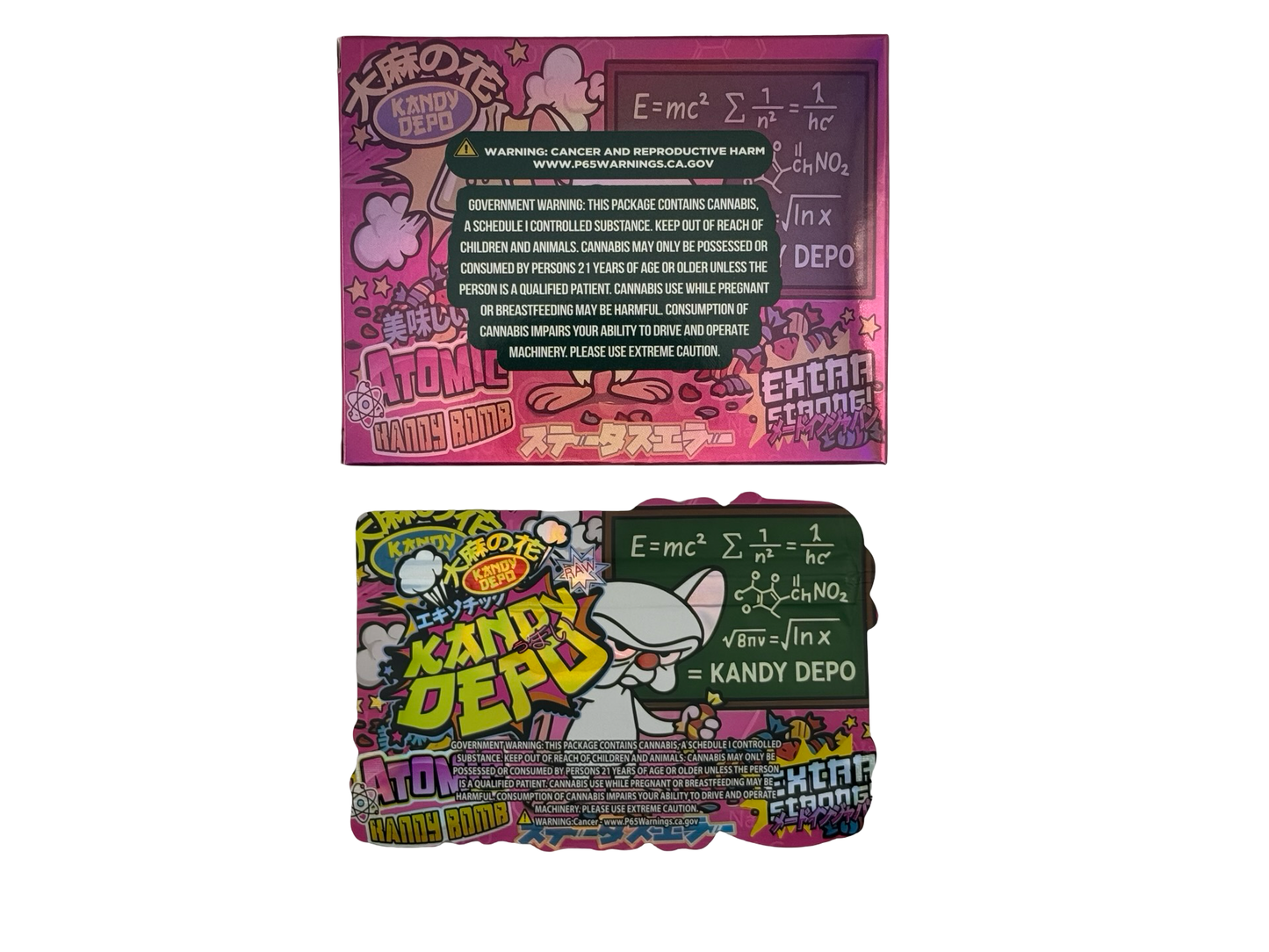 Atomic Kandy Bomb 3.5g Mylar Bags & Boxes Kandy Depo - Fire Mylar  