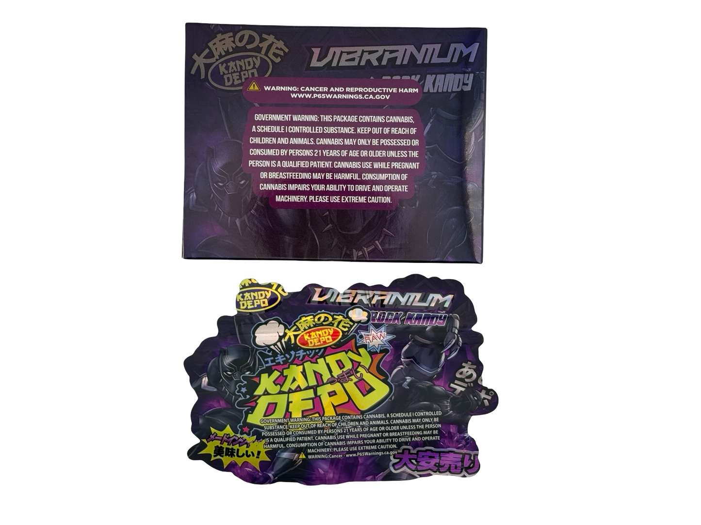 Vibranium Rock Kandy 3.5g Mylar Bags & Boxes Kandy Depo - Fire Mylar  