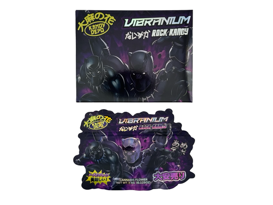 Vibranium Rock Kandy 3.5g Mylar Bags & Boxes Kandy Depo - Fire Mylar  
