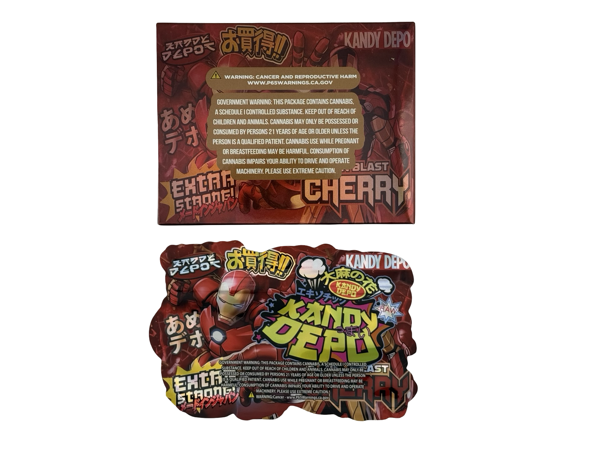 Fusion Blast Cherry 3.5g Mylar Bags & Boxes Kandy Depo - Fire Mylar  