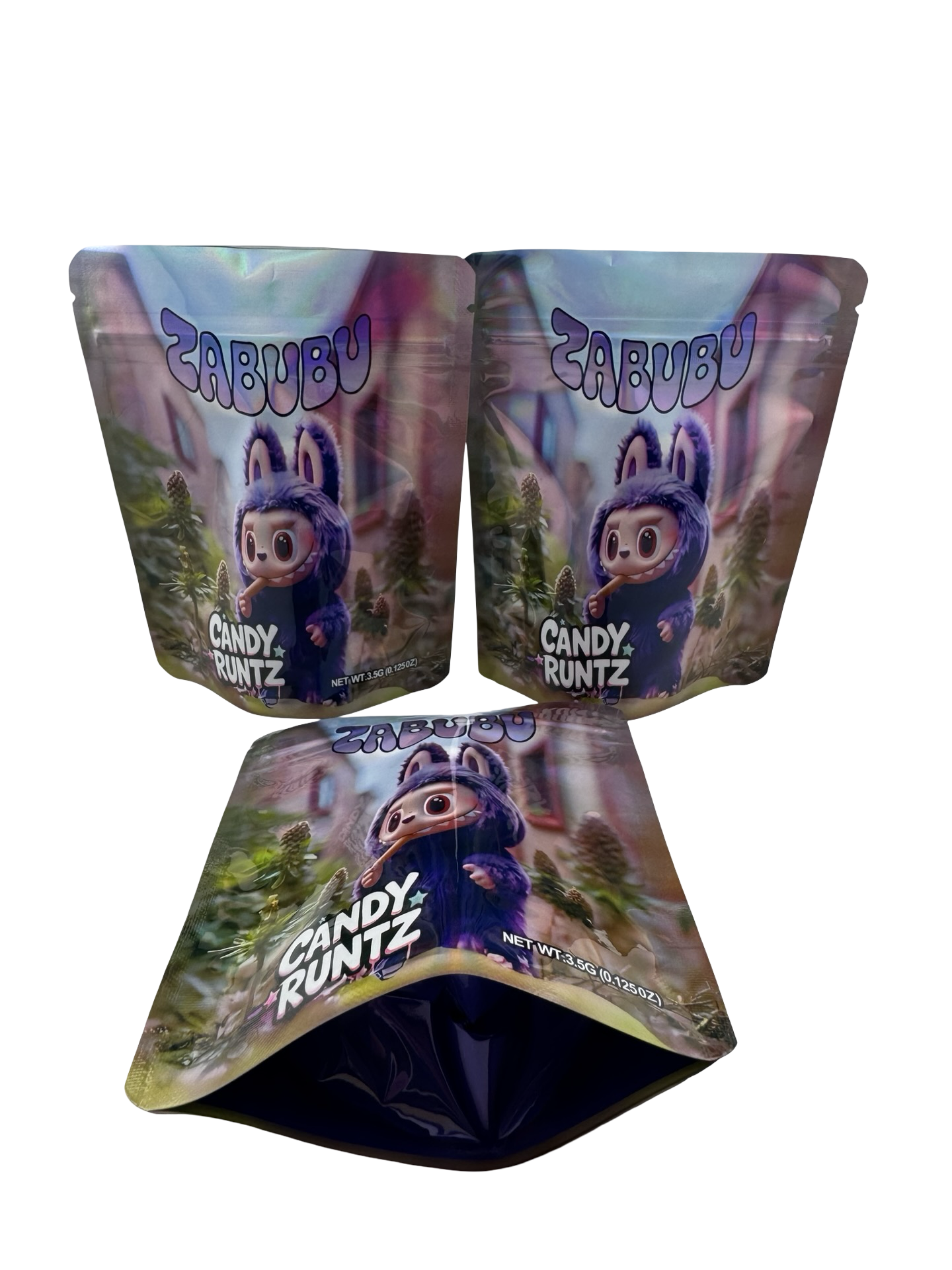 Candy Runtz 3.5g Mylar Bags Zabubu ($0.09 per bag) - Fire Mylar  