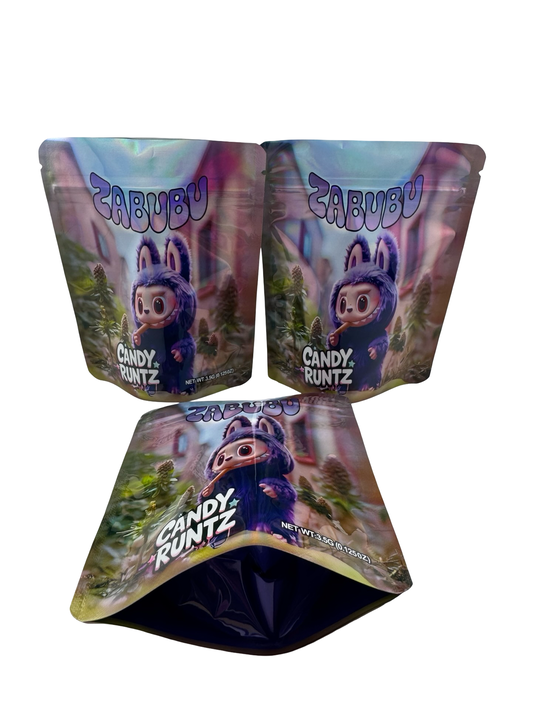 Candy Runtz 3.5g Mylar Bags Zabubu ($0.09 per bag) - Fire Mylar  