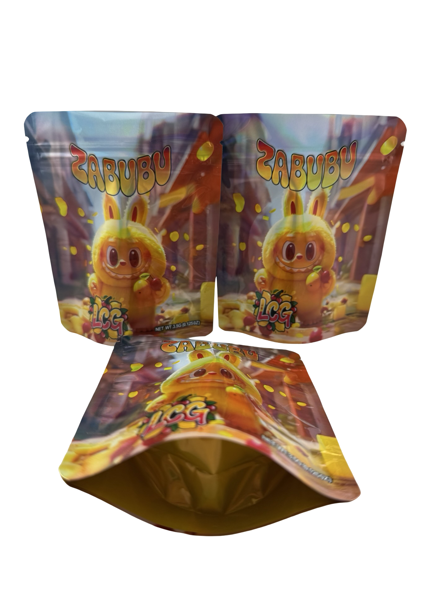LCG (Lemon Cherry Gelato) 3.5g Mylar Bags Zabubu ($0.09 per bag) - Fire Mylar  