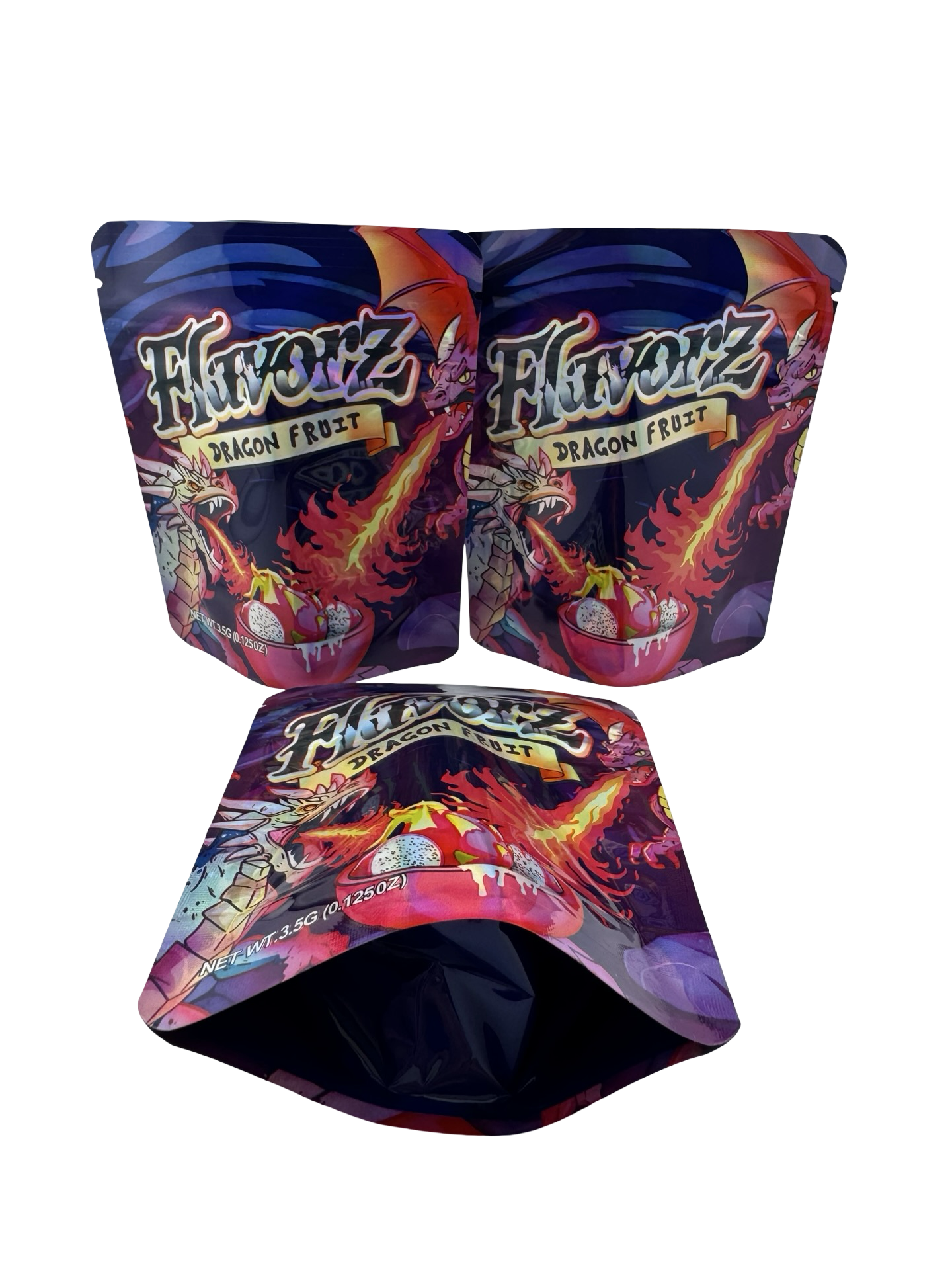 Dragon Fruit 3.5g Mylar Bags Flavorz ($0.09 per bag) - Fire Mylar  