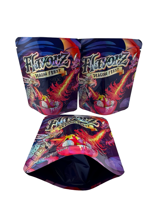 Dragon Fruit 3.5g Mylar Bags Flavorz ($0.09 per bag) - Fire Mylar  