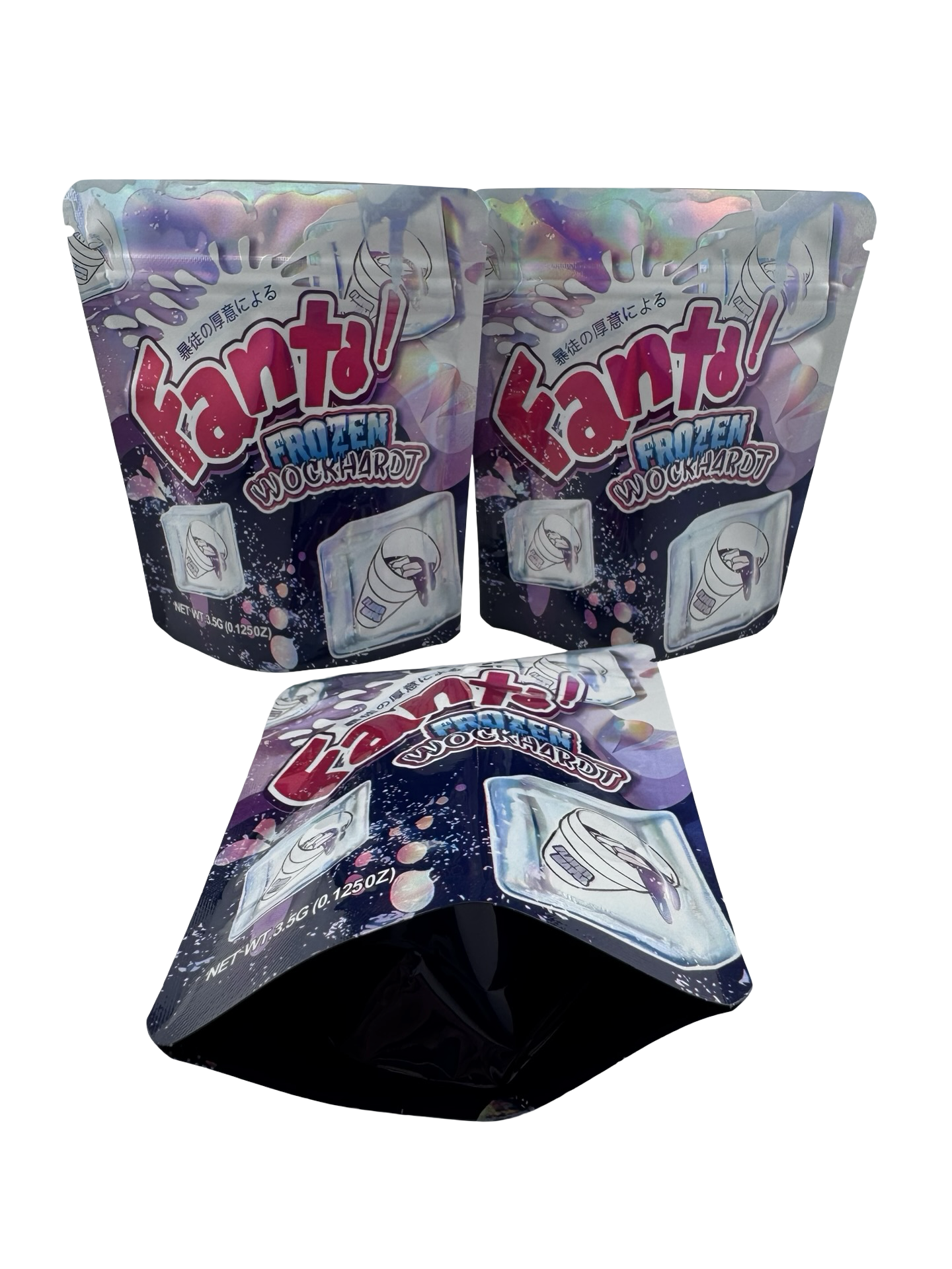 Frozen Wockhardt 3.5g Mylar Bags £anta ($0.09 per bag) - Fire Mylar  