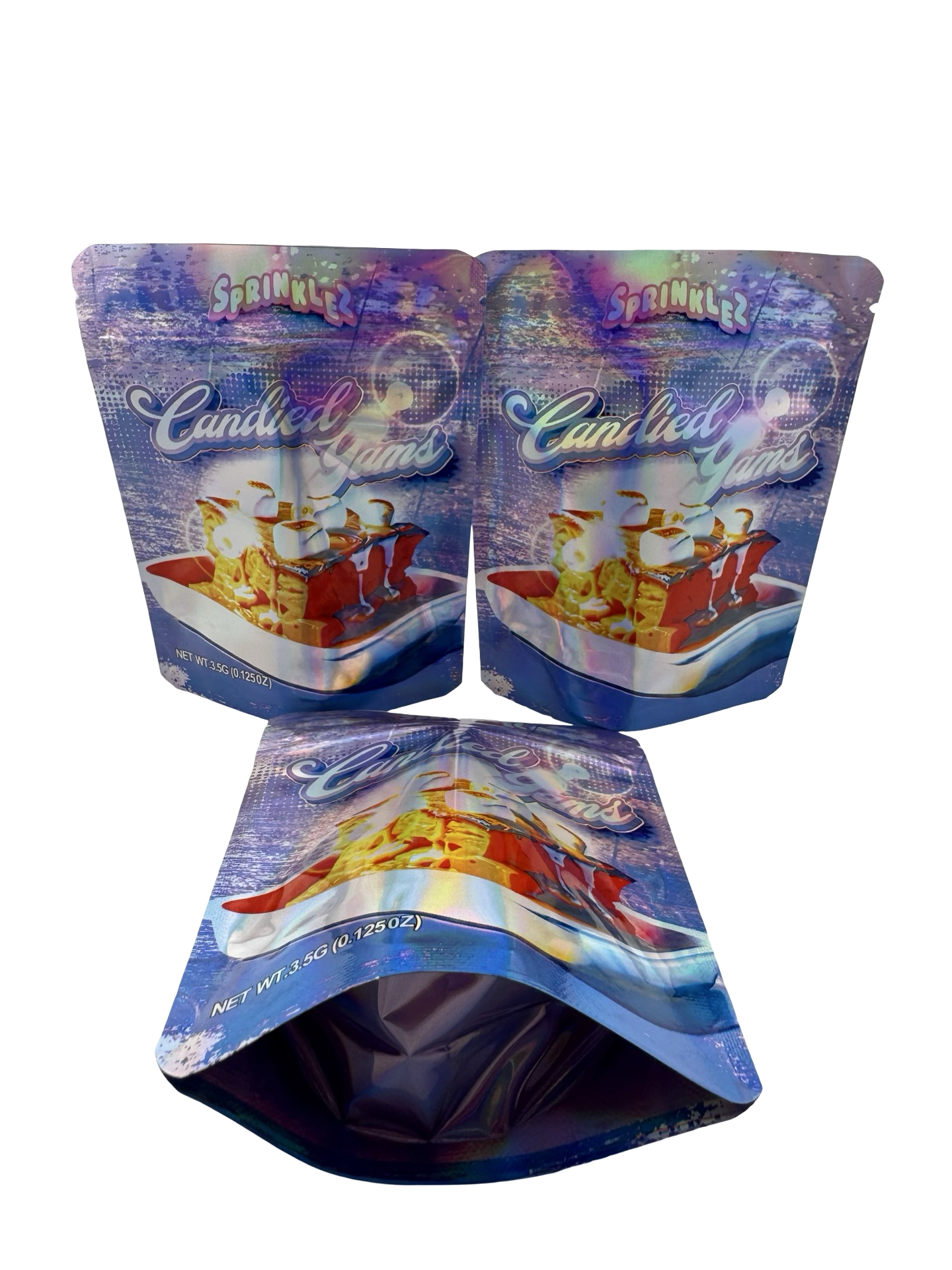 Candied Yams 3.5g Mylar Bags Sprinklez ($0.09 per bag) - Fire Mylar  